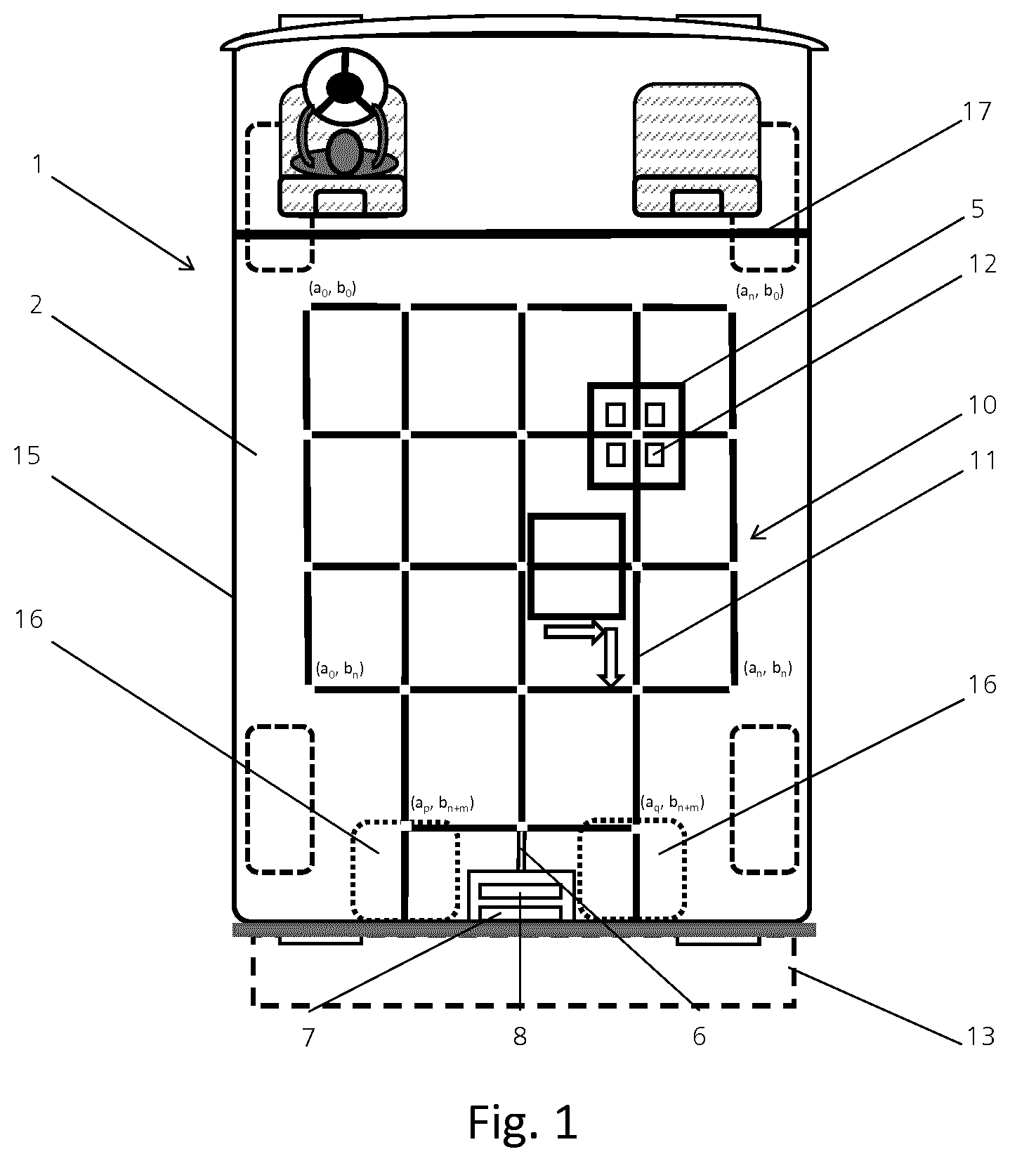 Patent US12134532 — Cargo transport vehicle and cargo logistics system — Figure 1