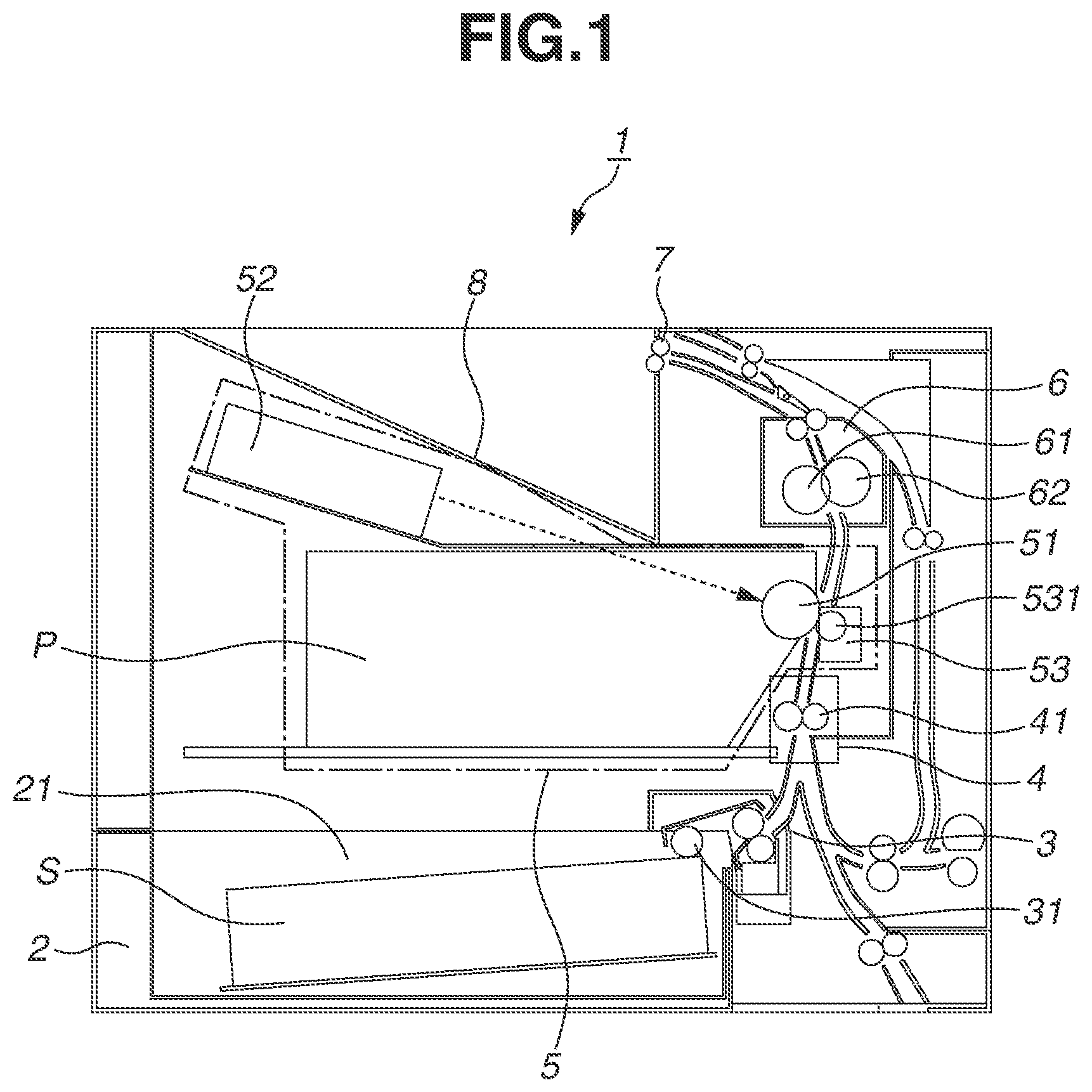 Patent US12134533 — Sheet storage device and image forming apparatus — Figure 1