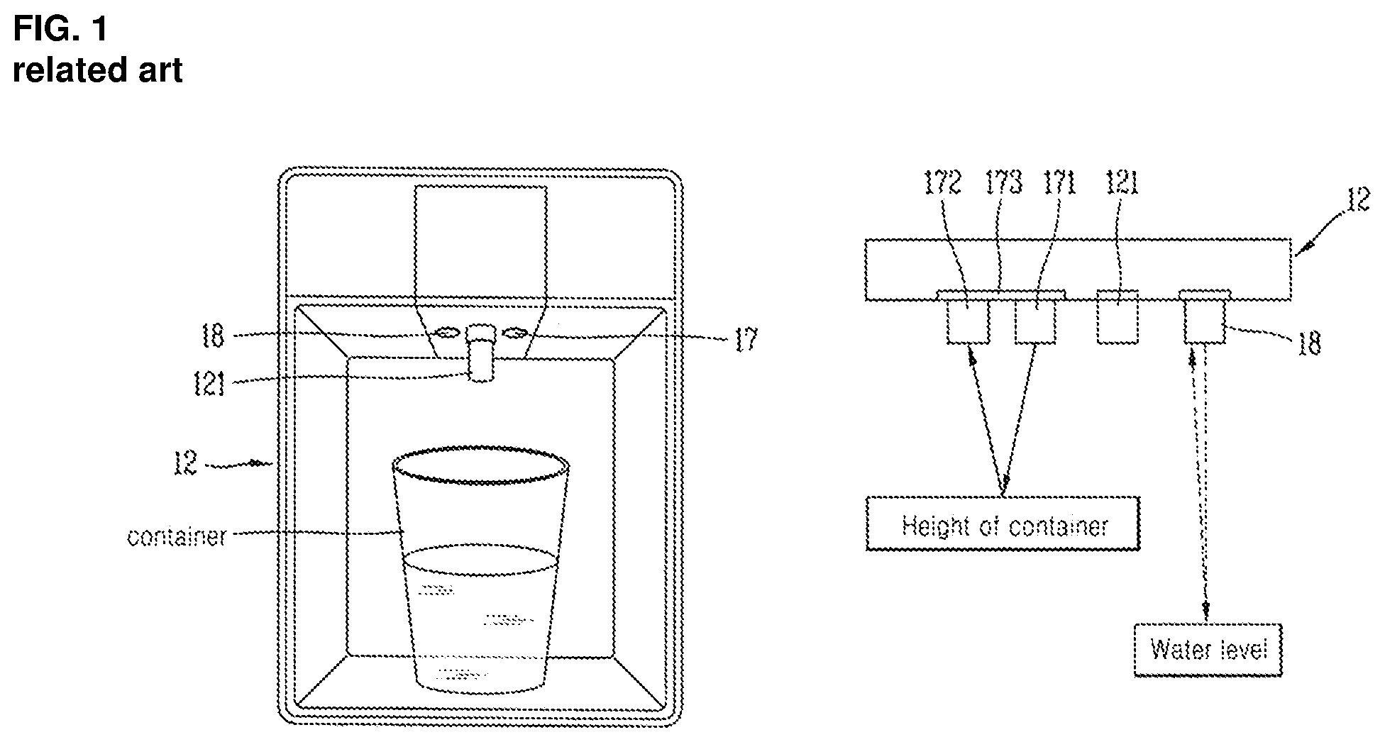 Patent US12134552 Figure 1 – Liquid dispenser