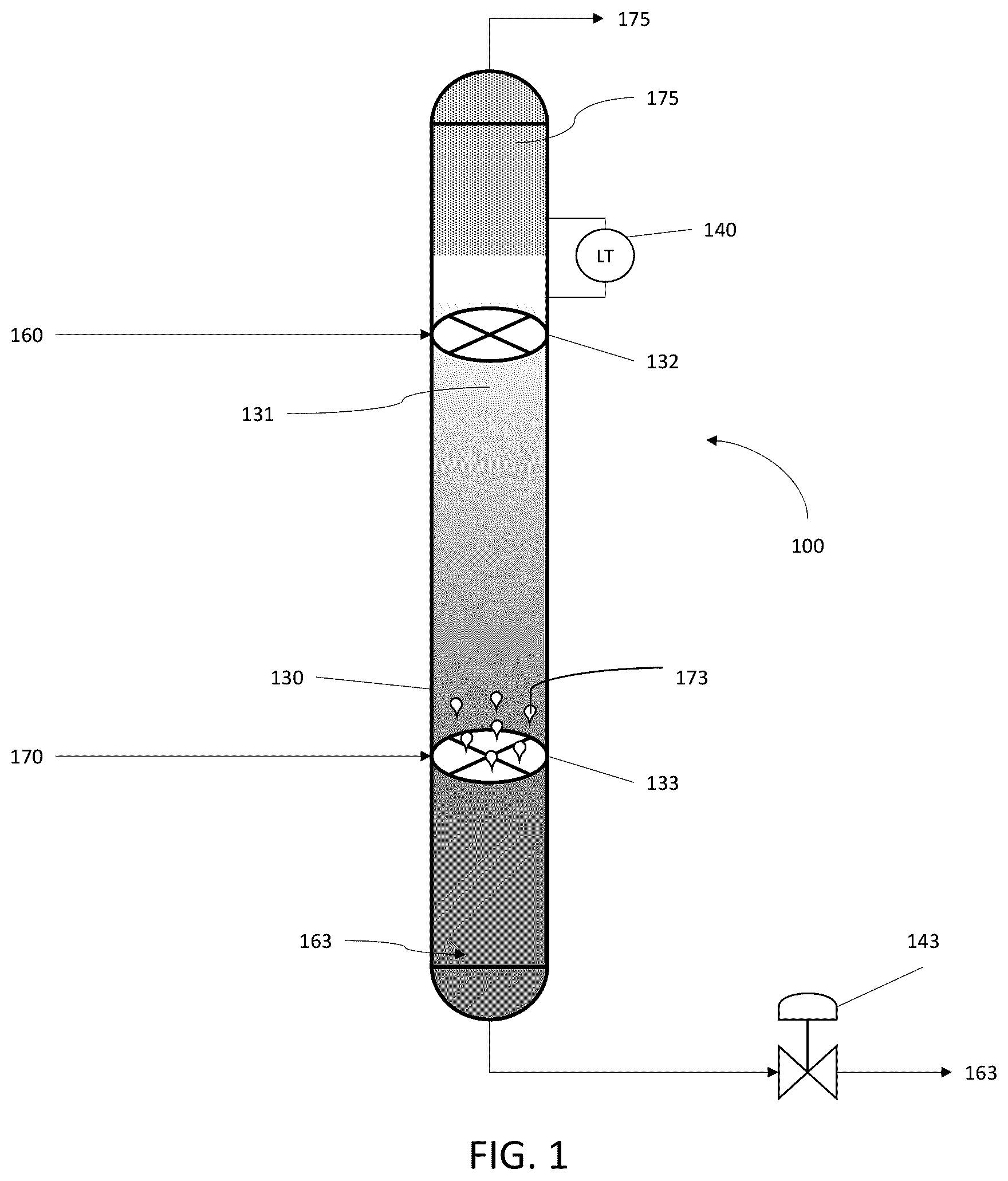 Patent US12134739 — Systems and methods for crude oil desalting and dehydration in a vertical vessel — Figure 1