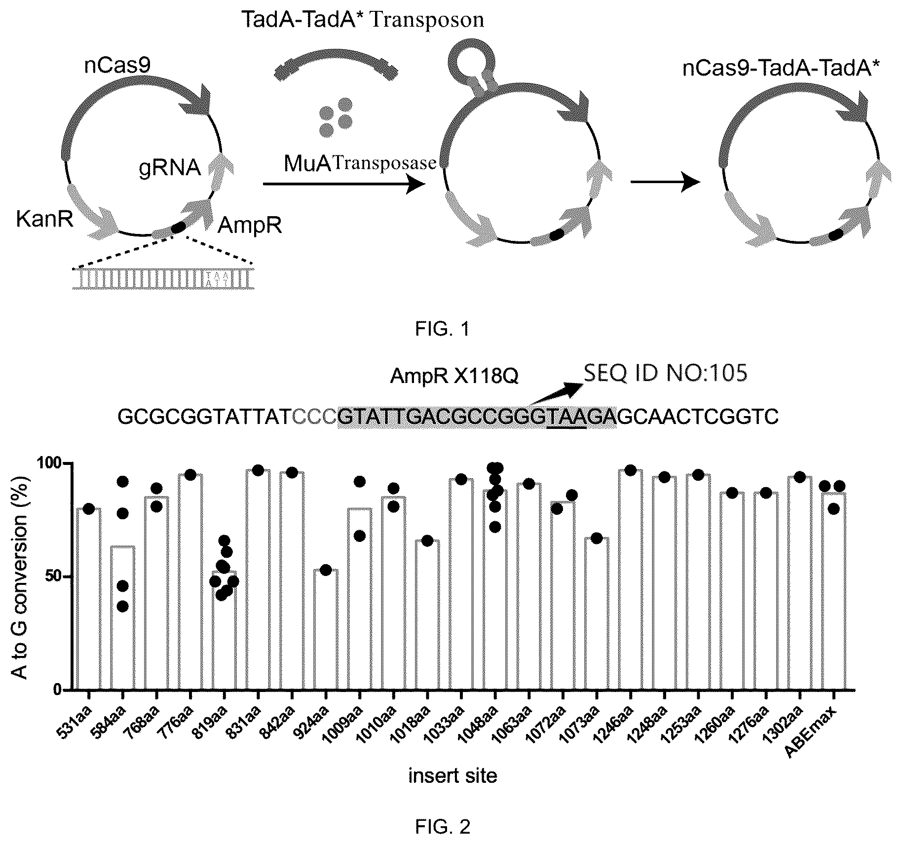 Patent US12134771 — Fusion protein and use thereof in base editing — Figure 1