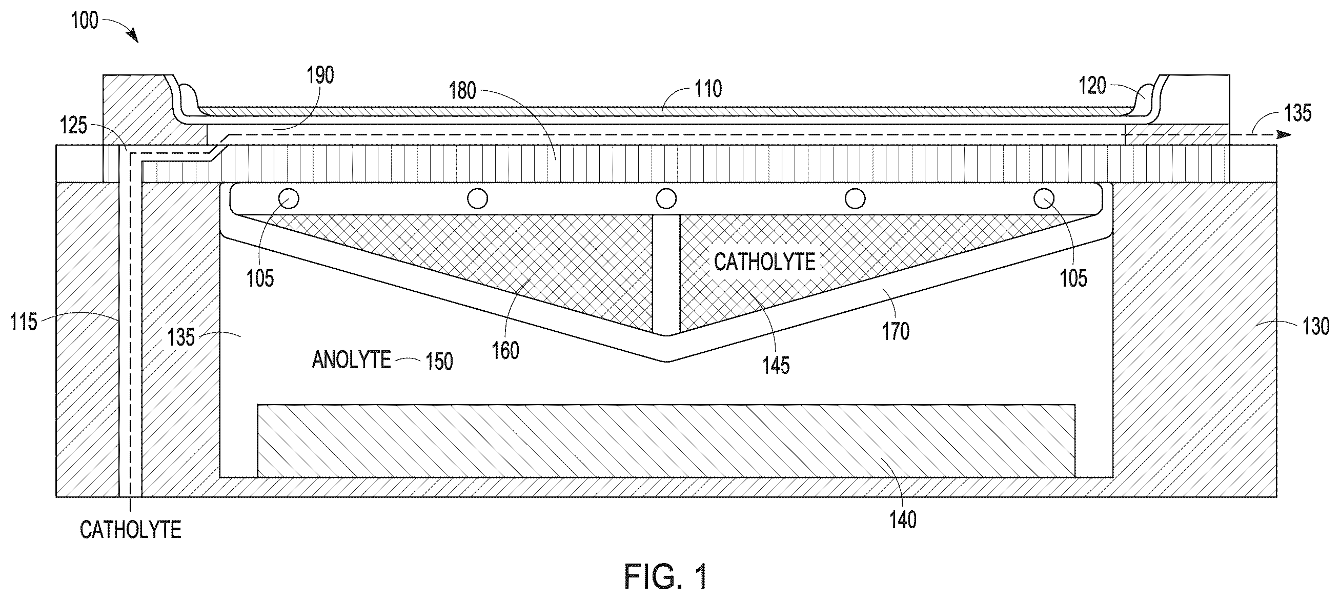 Patent US12134831 Figure 1 – Apparatus for an inert anode plating cell