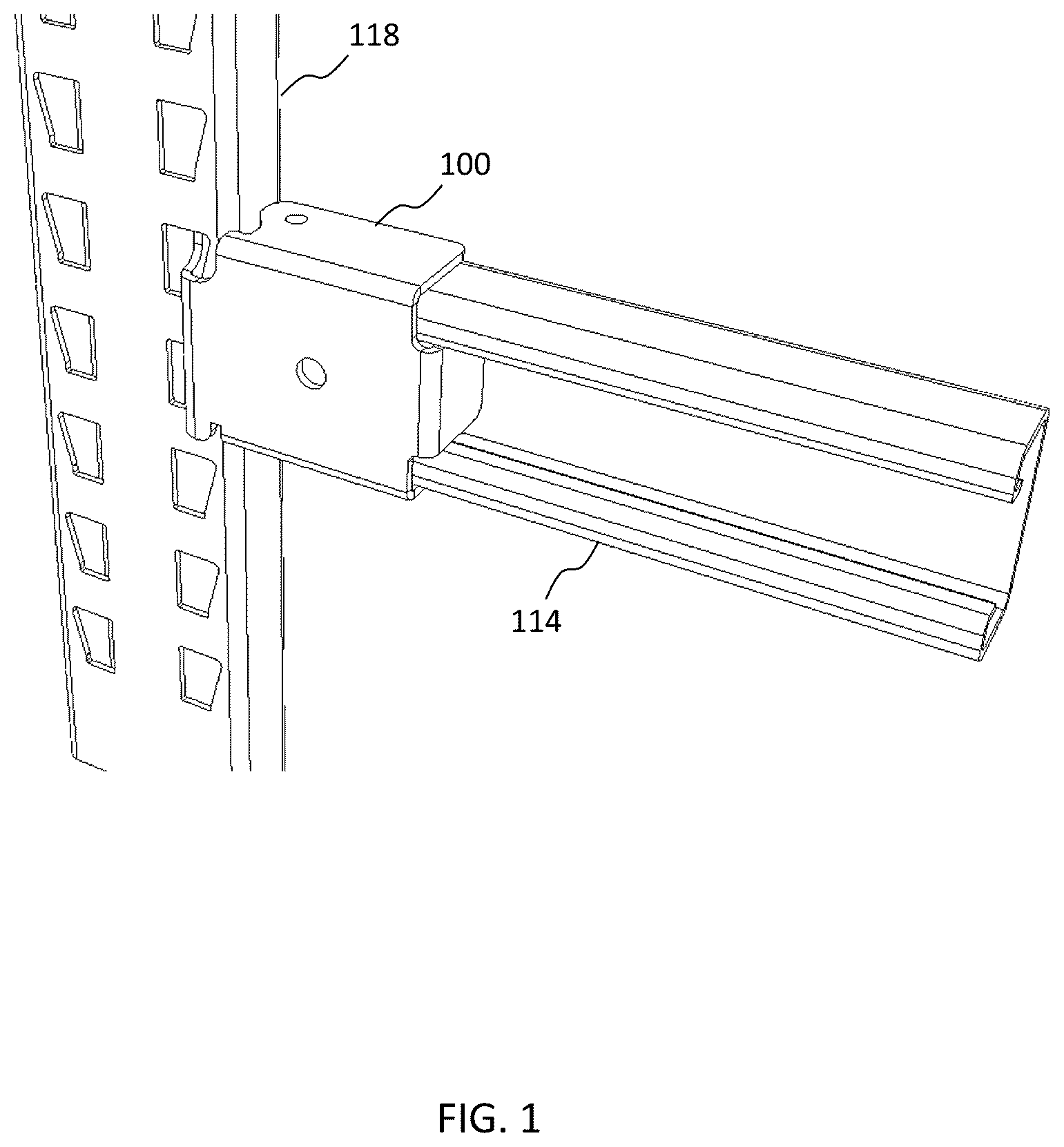 Patent US12134888 — End brackets — Figure 1