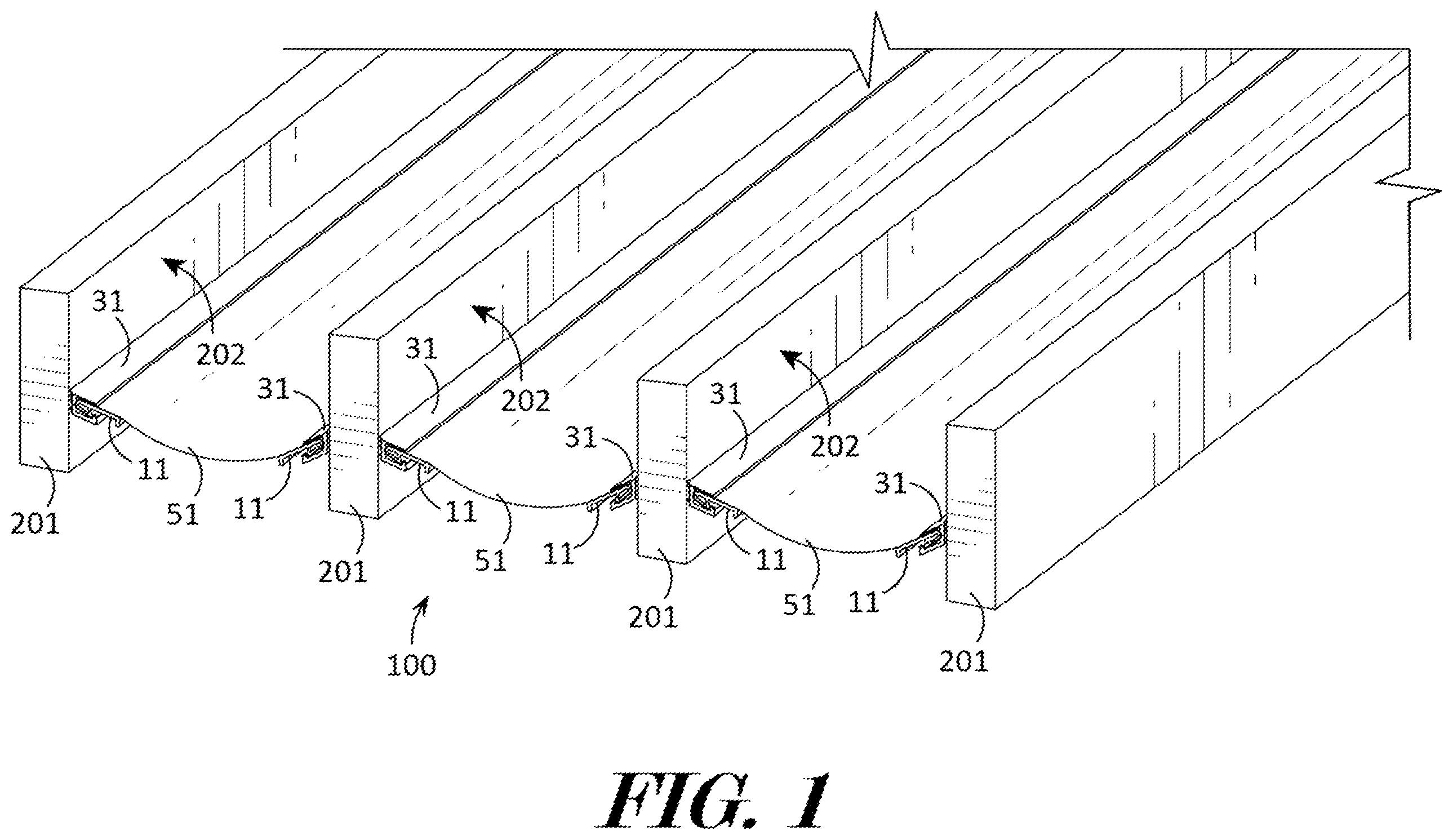 Patent US12134890 — Water drainage system — Figure 1