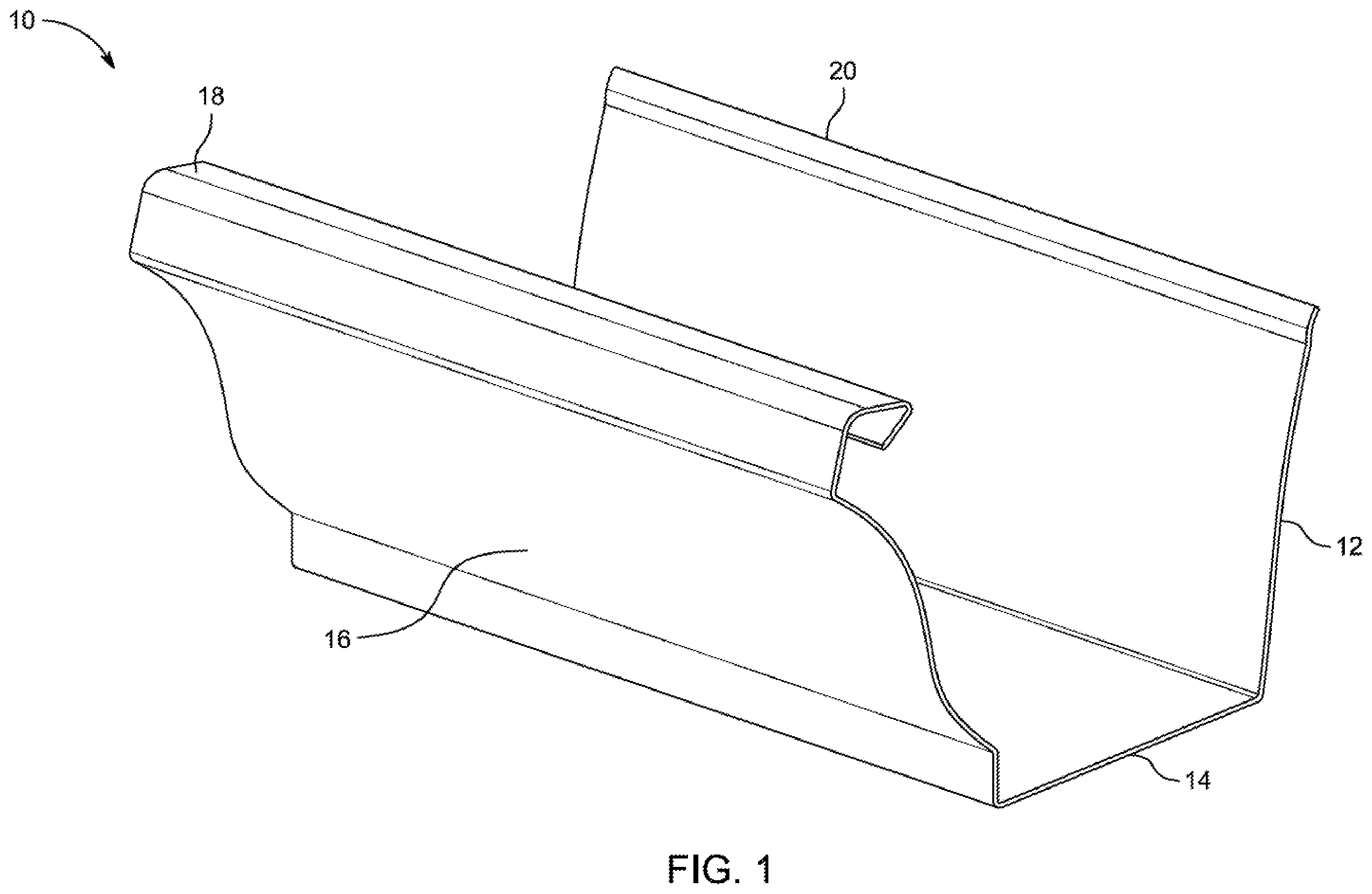 Patent US12134897 — Rear receivers for use with systems and methods for modular platforms for gutter guard systems with interchangeable components — Figure 1