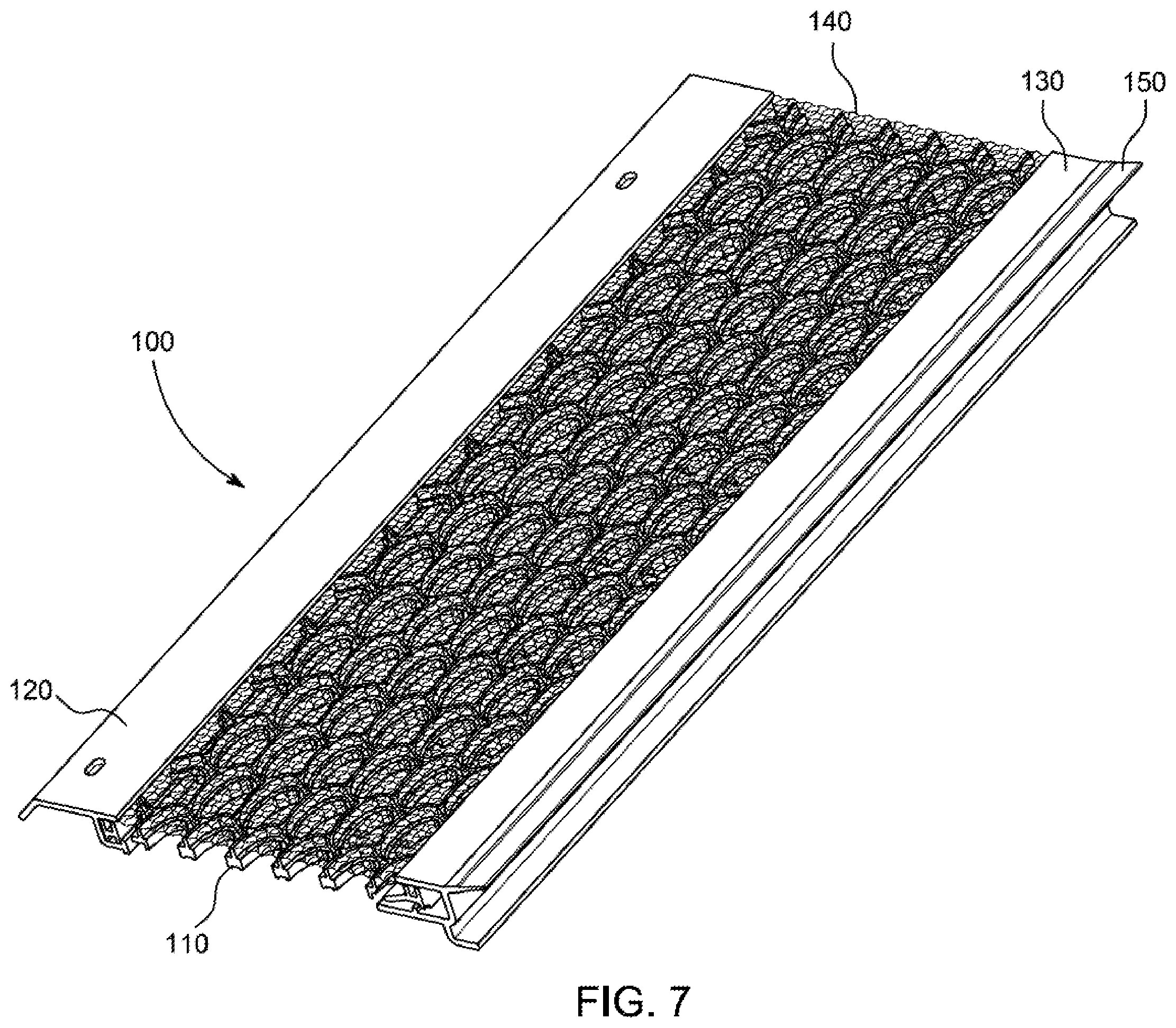 Patent US12134897 Figure 10 – Rear receivers for use with systems and methods for modular platforms for gutter guard systems with interchangeable components