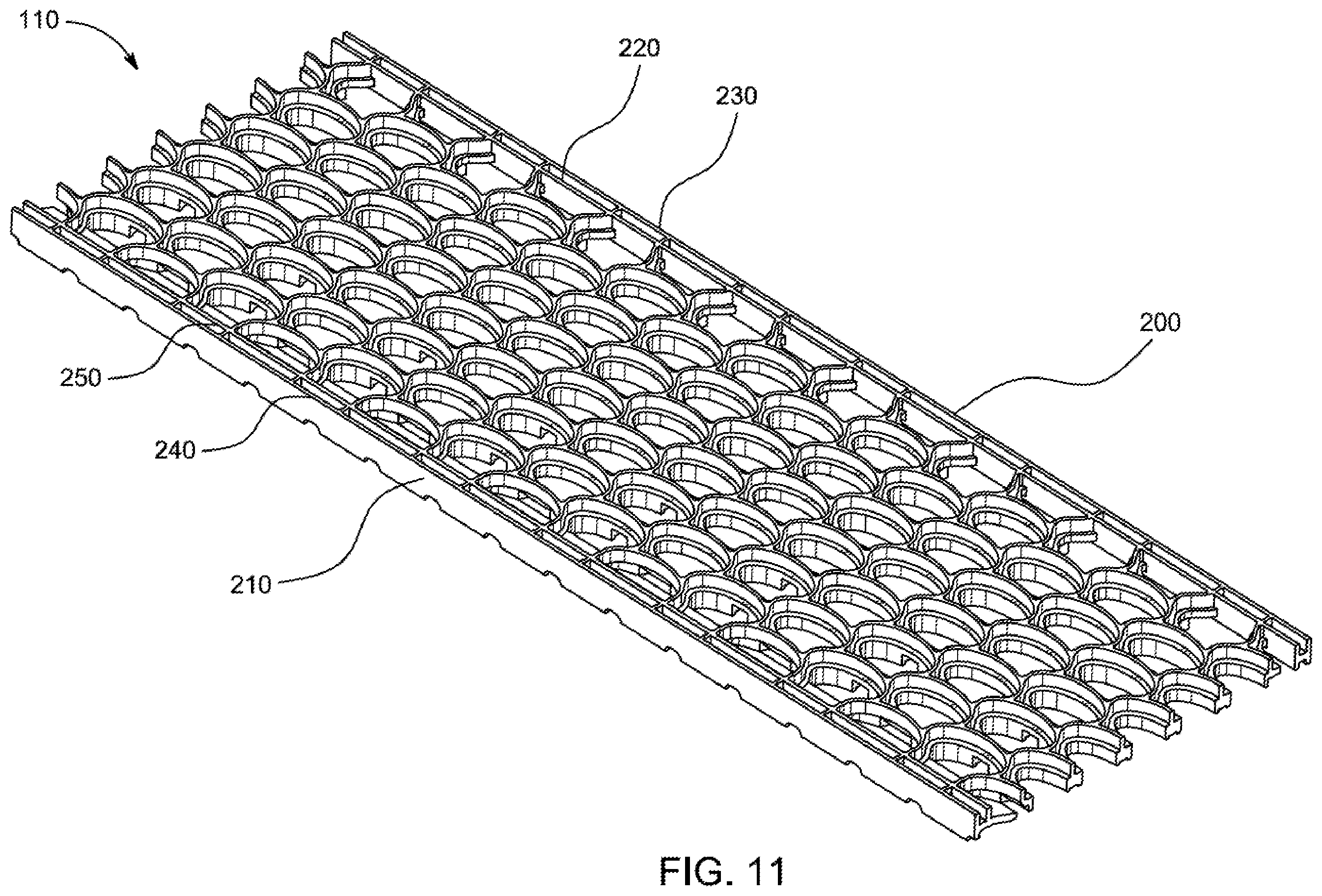 Patent US12134897 Figure 14 – Rear receivers for use with systems and methods for modular platforms for gutter guard systems with interchangeable components