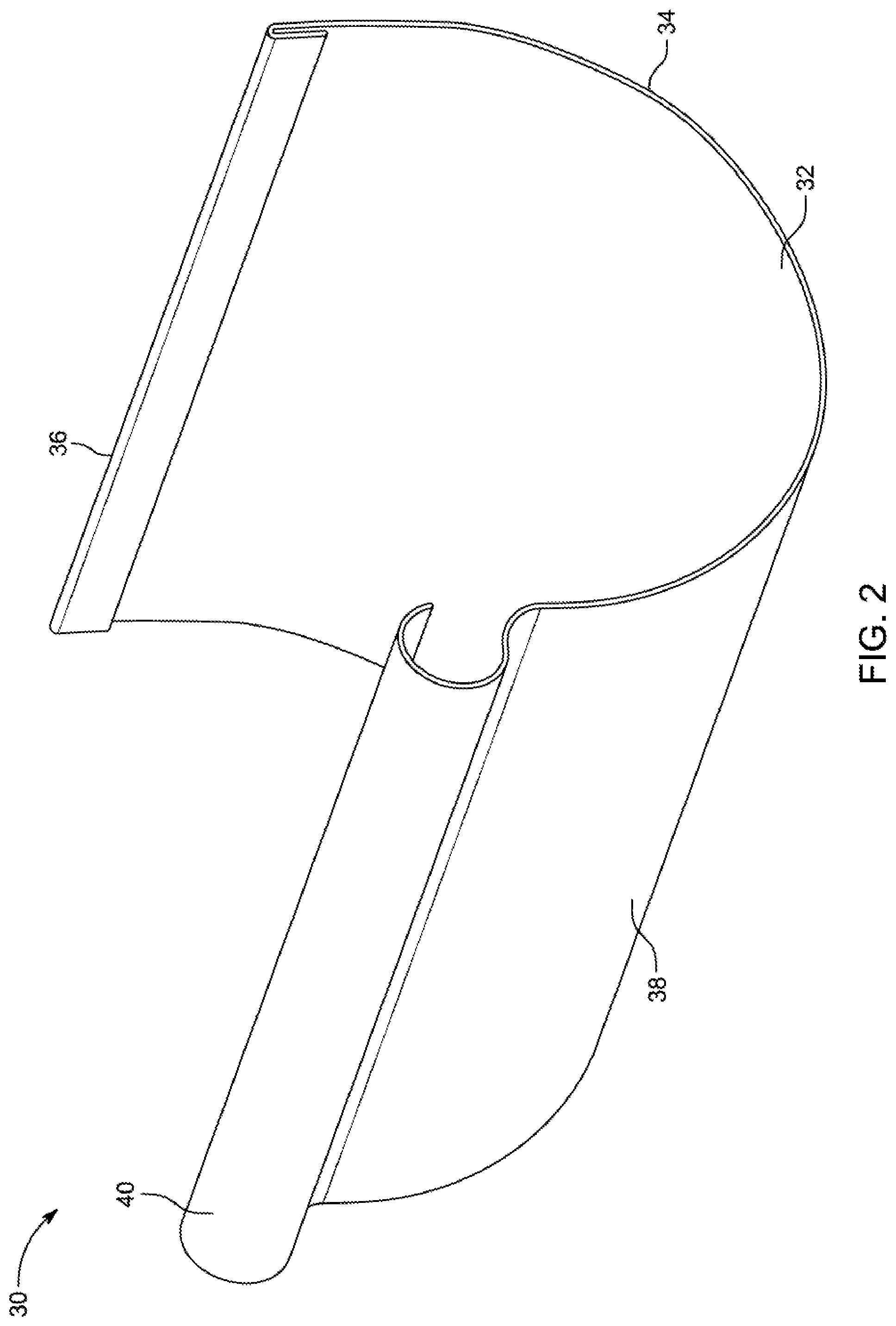 Patent US12134898 Figure 2 – Rear receivers for use with systems and methods for modular platforms for gutter guard systems with interchangeable components