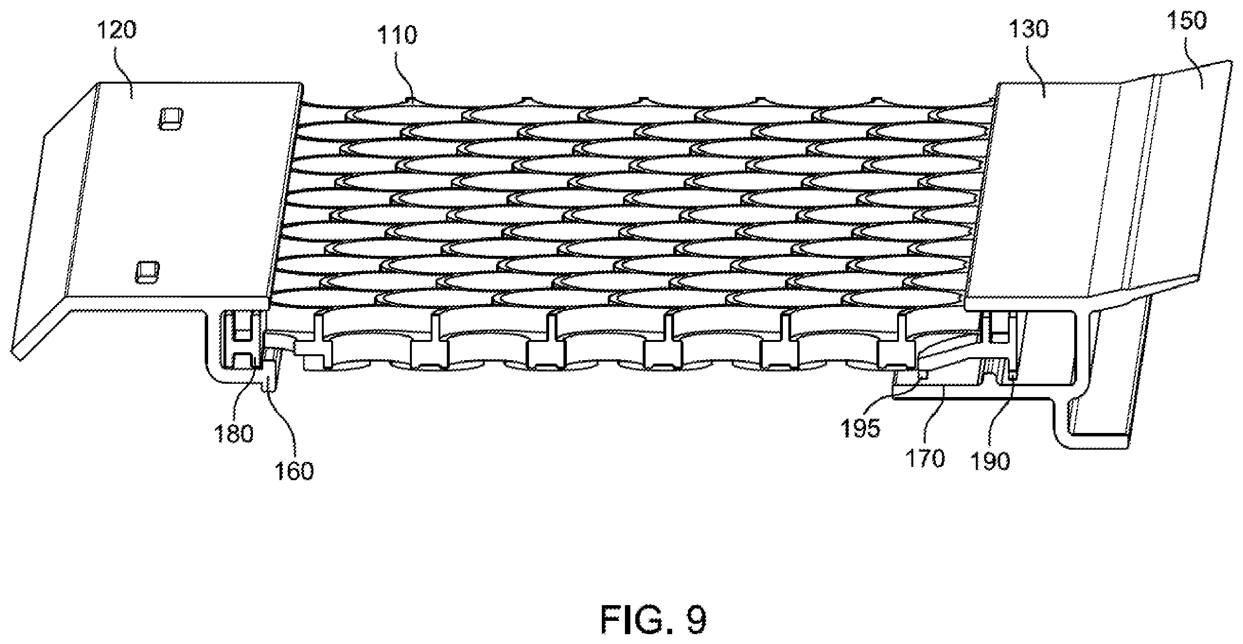 Patent US12134898 Figure 12 – Rear receivers for use with systems and methods for modular platforms for gutter guard systems with interchangeable components