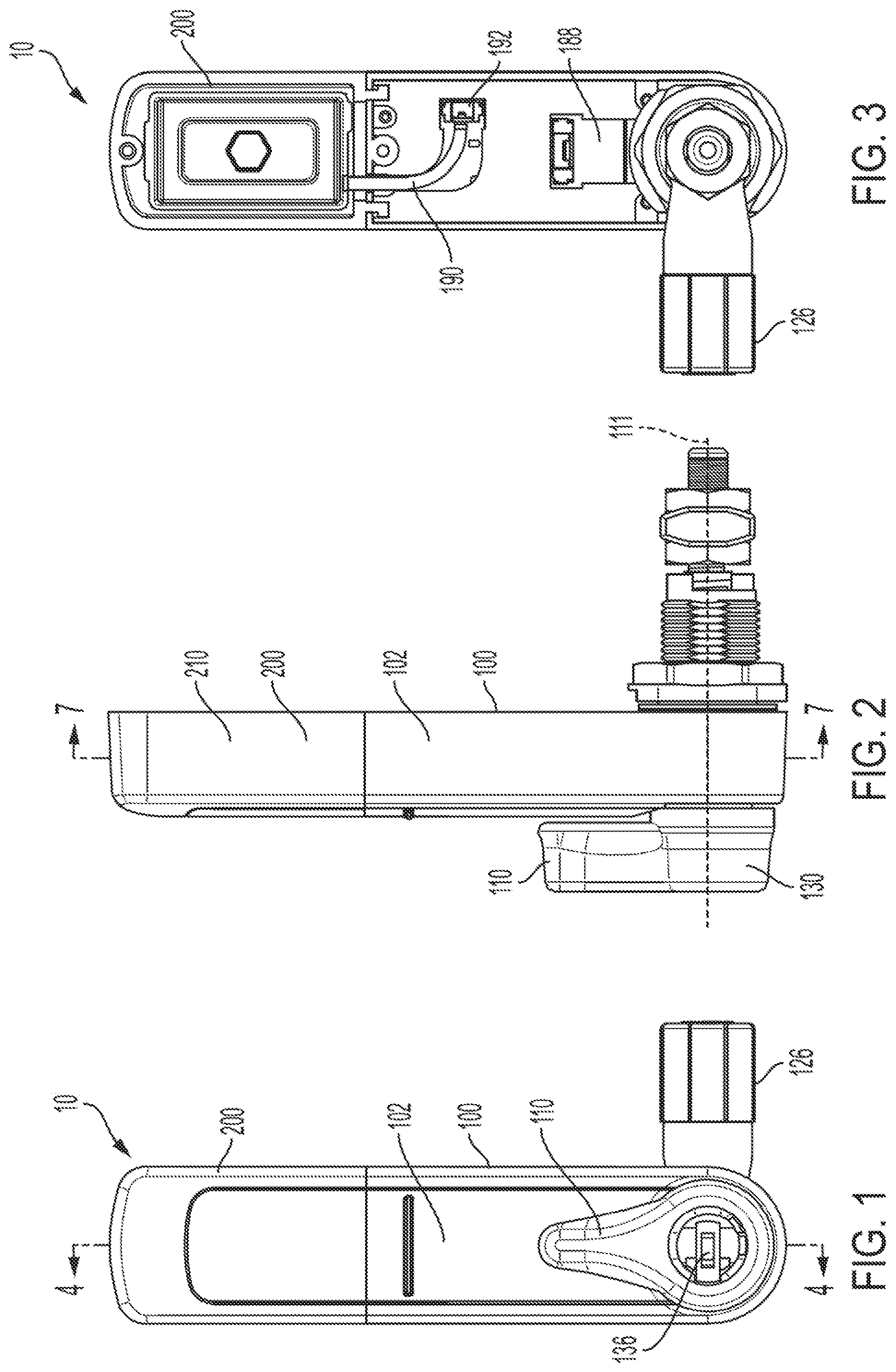 Patent US12134922 — Electromechanical handle locking cam latch with keyed mechanical override — Figure 1