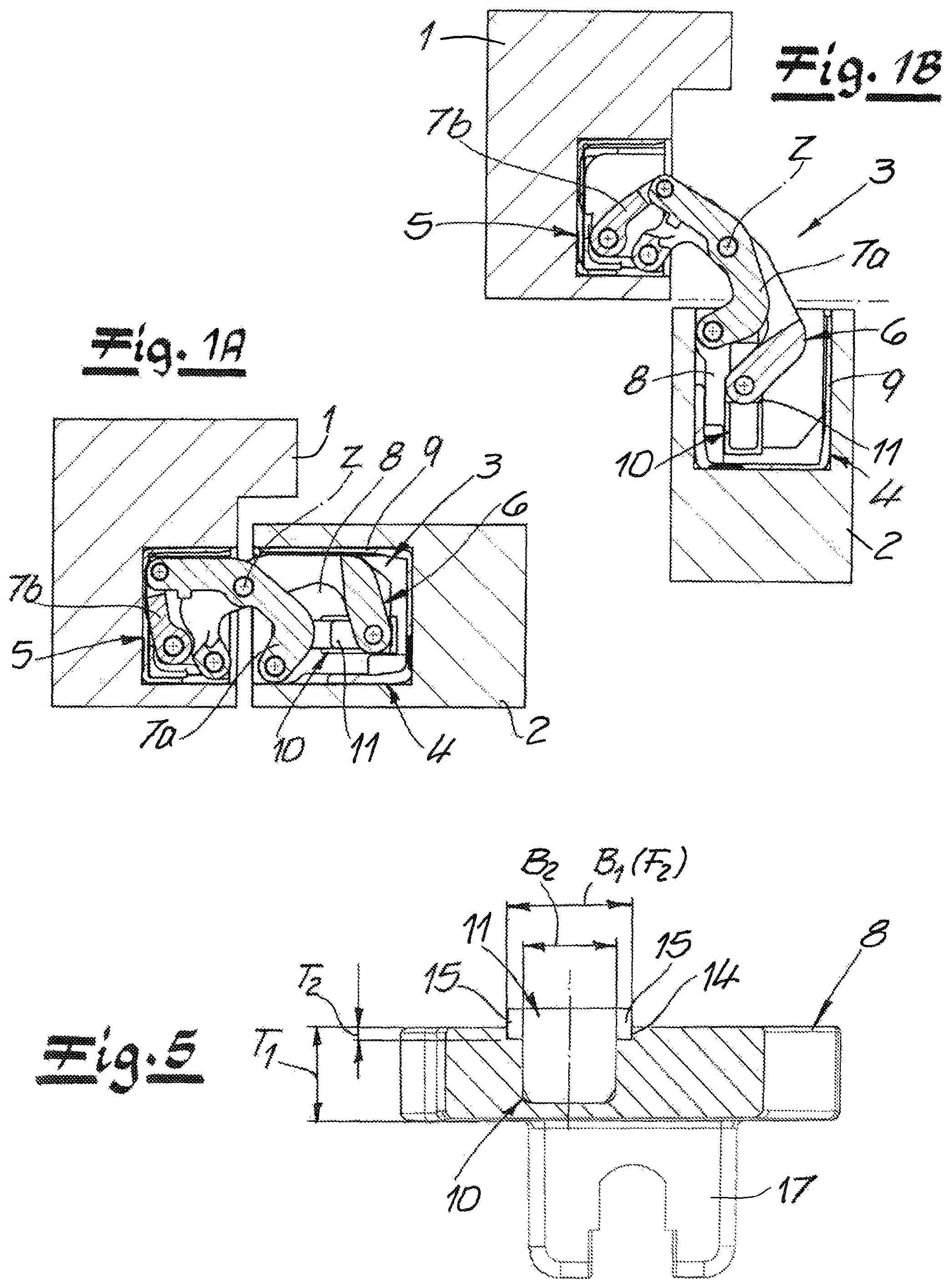Patent US12134924 — Door hinge — Figure 1