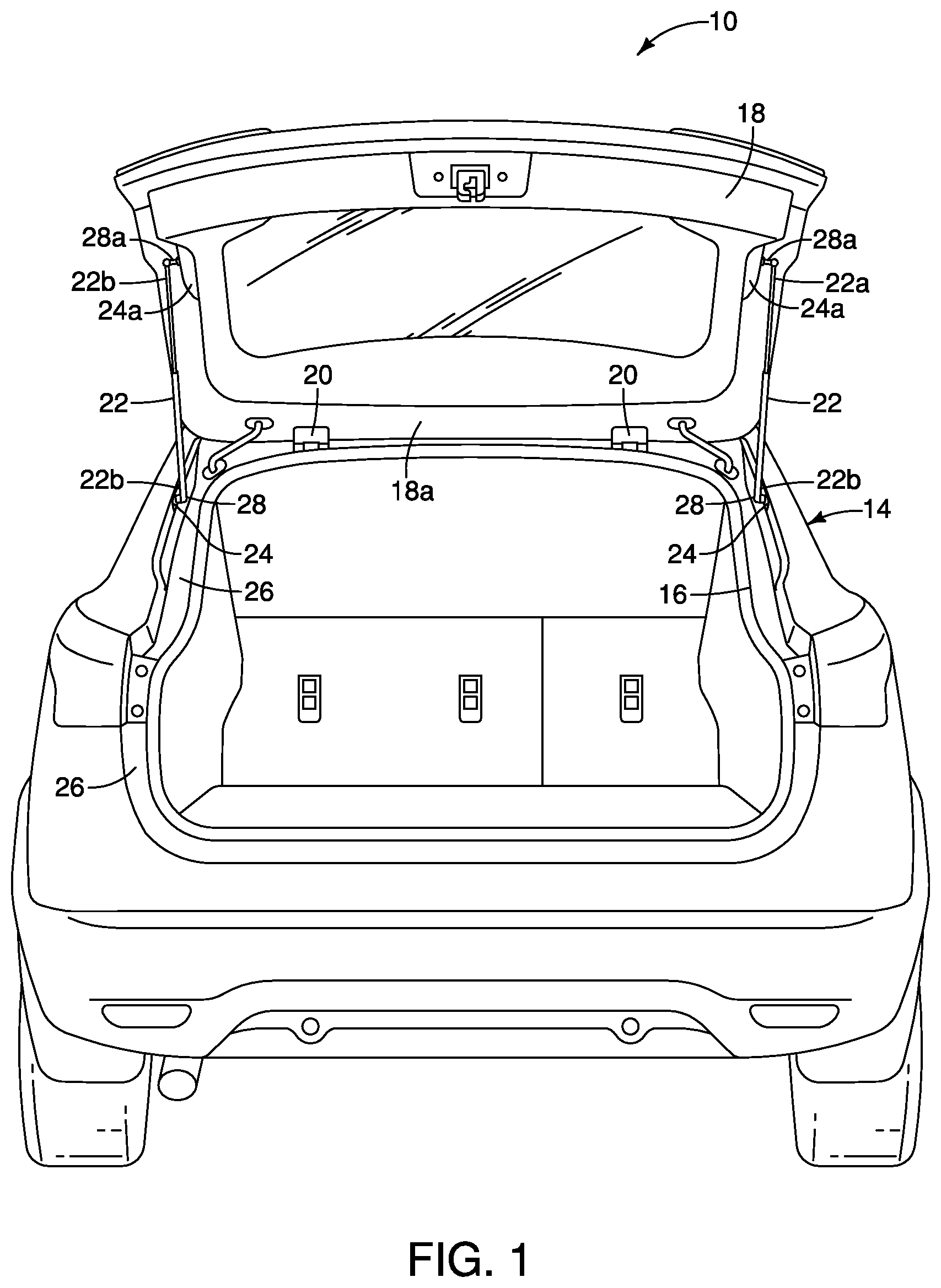 Patent US12134927 — Vehicle force measurement assembly — Figure 1