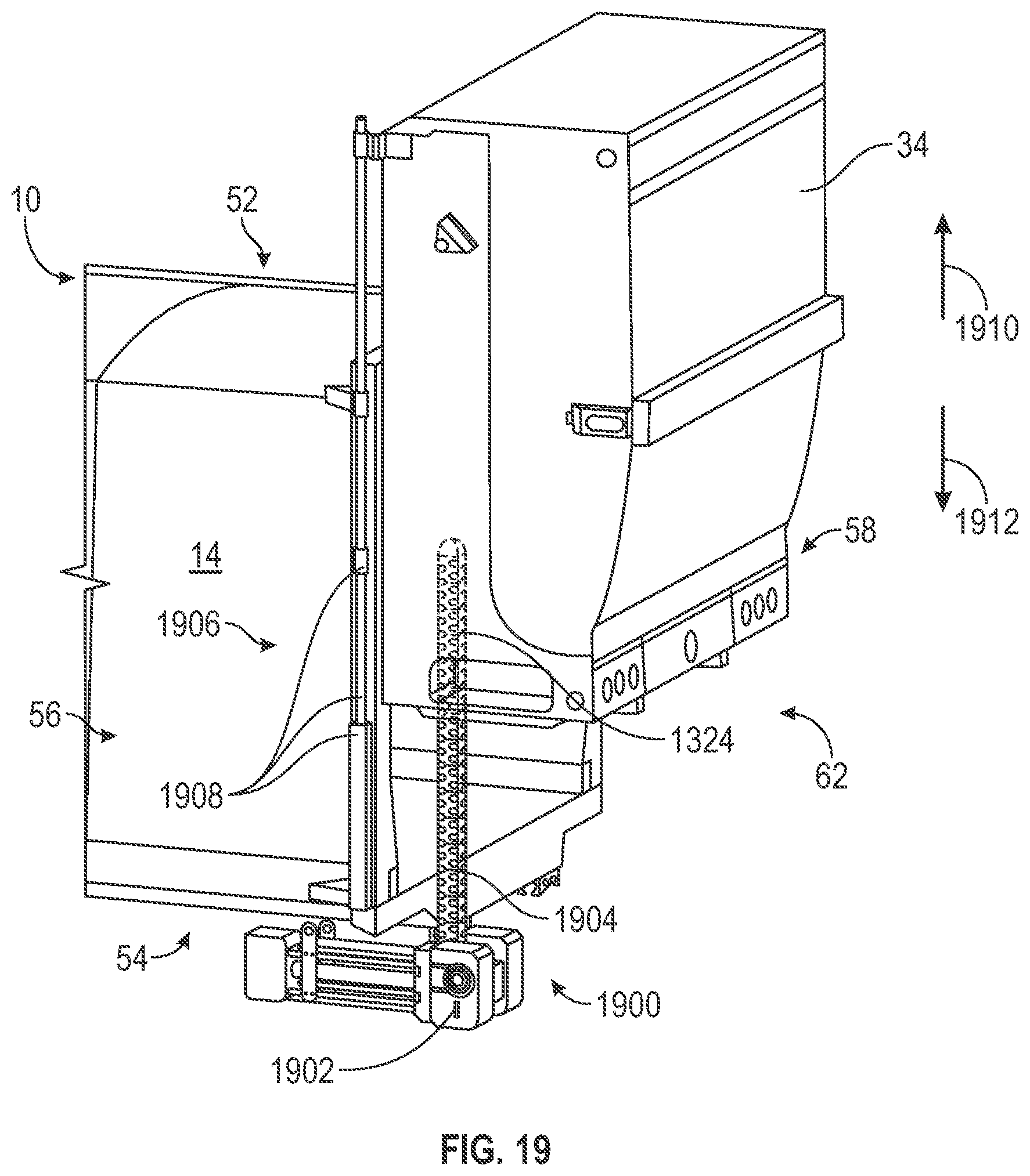 Patent US12134929 Figure 20 – Electric tailgate for electric refuse vehicle