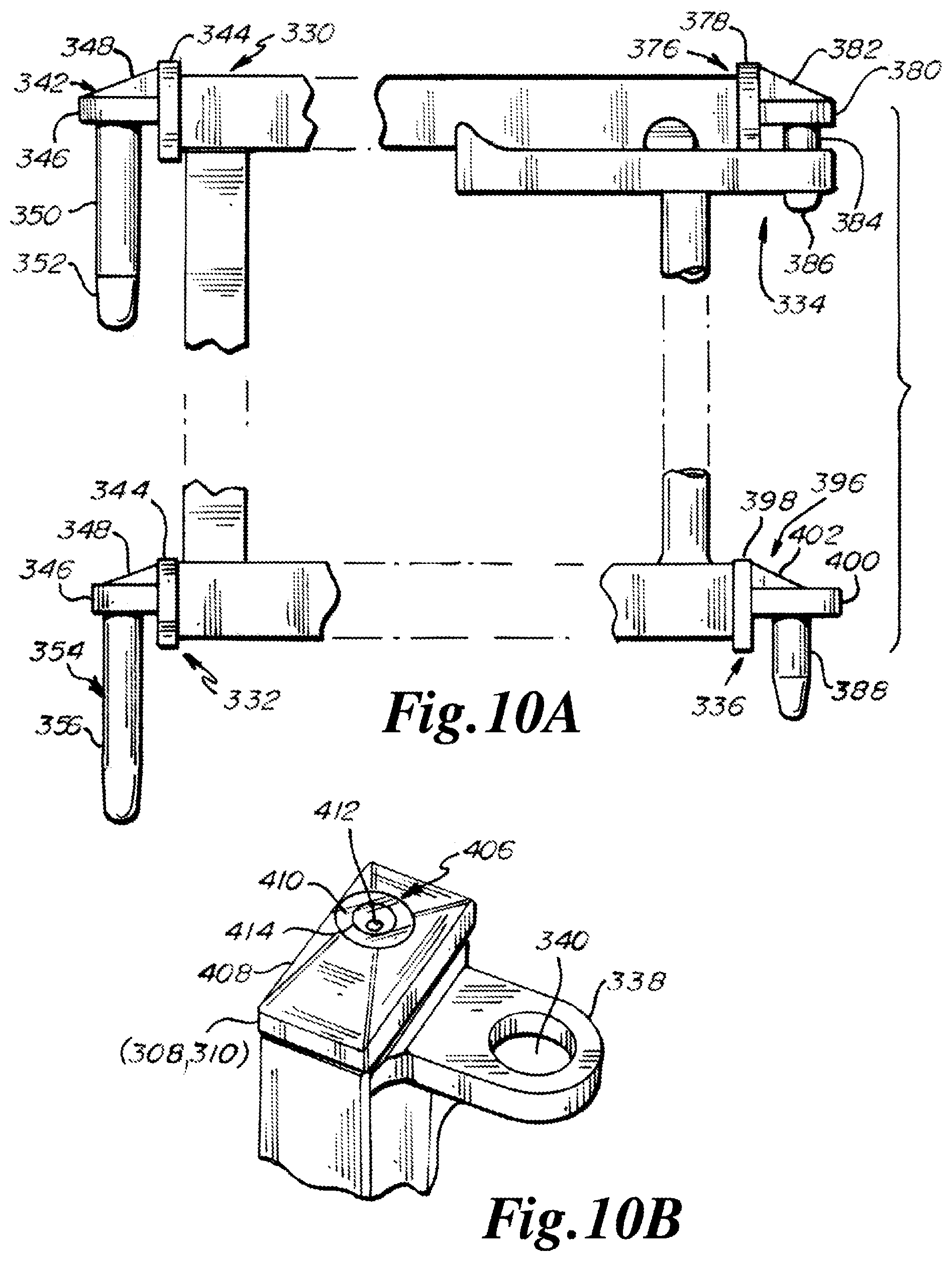Patent US12134934 Figure 10 – Gate having four pins and stairway post adapter