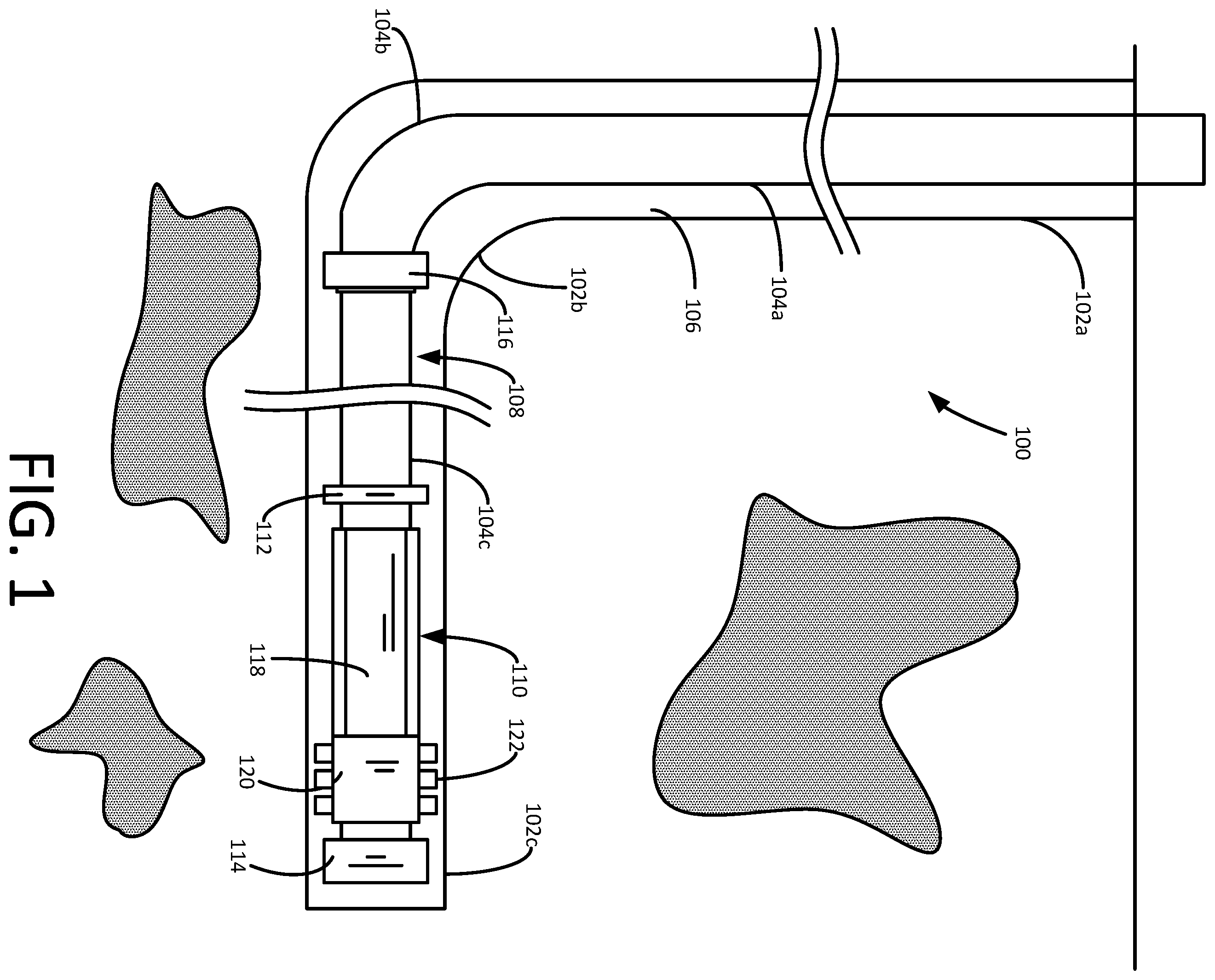 Patent US12134951 — System and method for lateral cementing operation — Figure 1