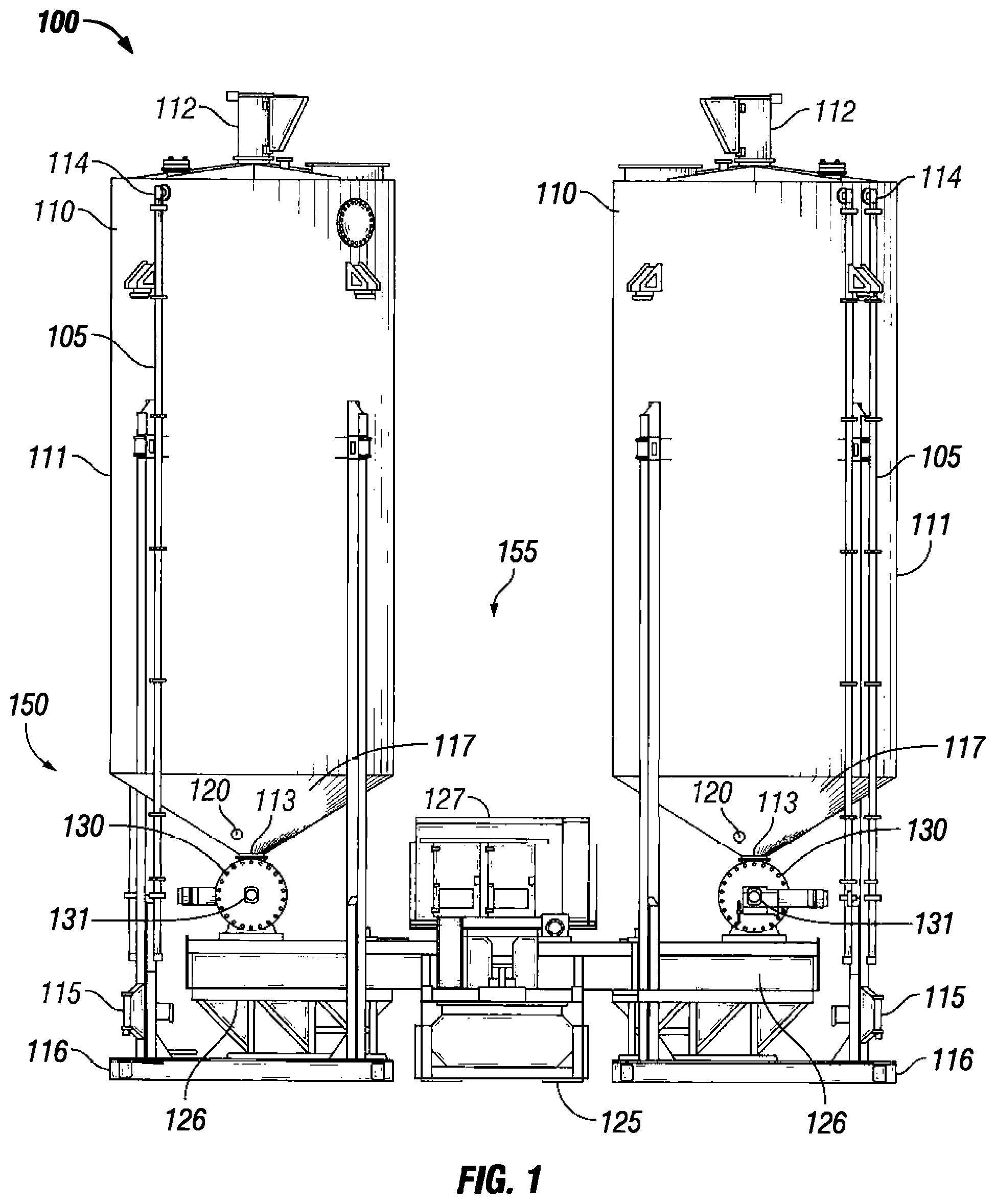 Patent US12134961 Figure 1 – Method and system for metering proppant