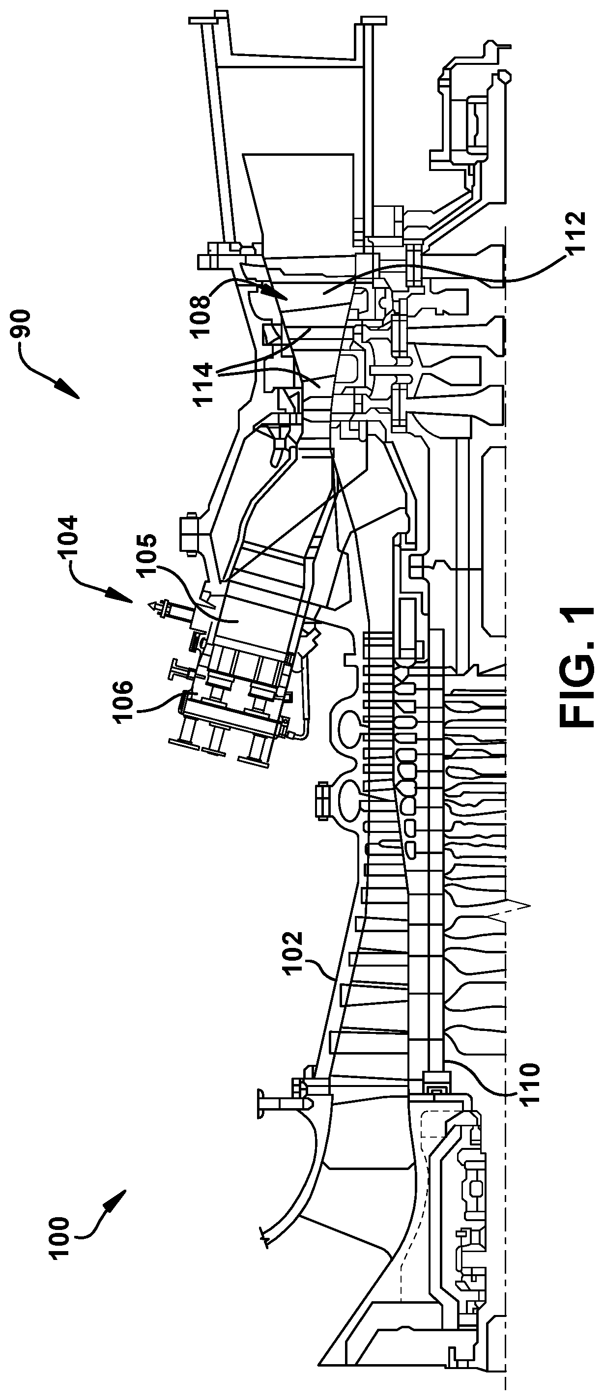 Patent US12134972 — Damper element with spring-suspended bearing member for vibration dampening system for turbine blade — Figure 1