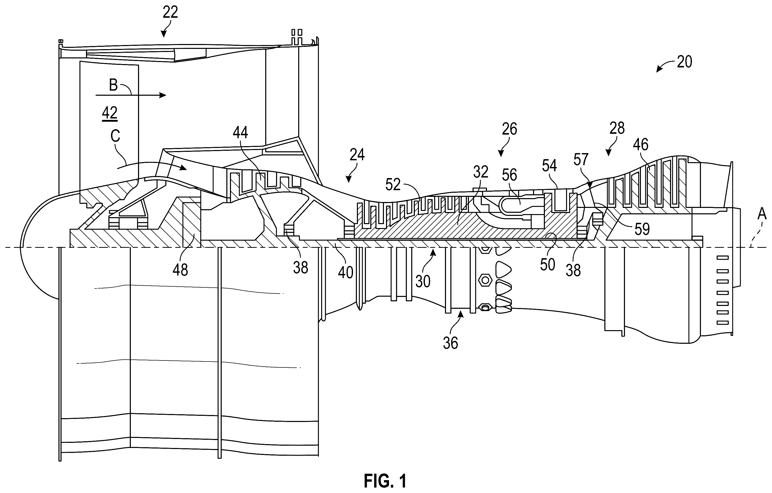 Patent US12134973 — Test blade for gas turbine engine and method of making — Figure 1