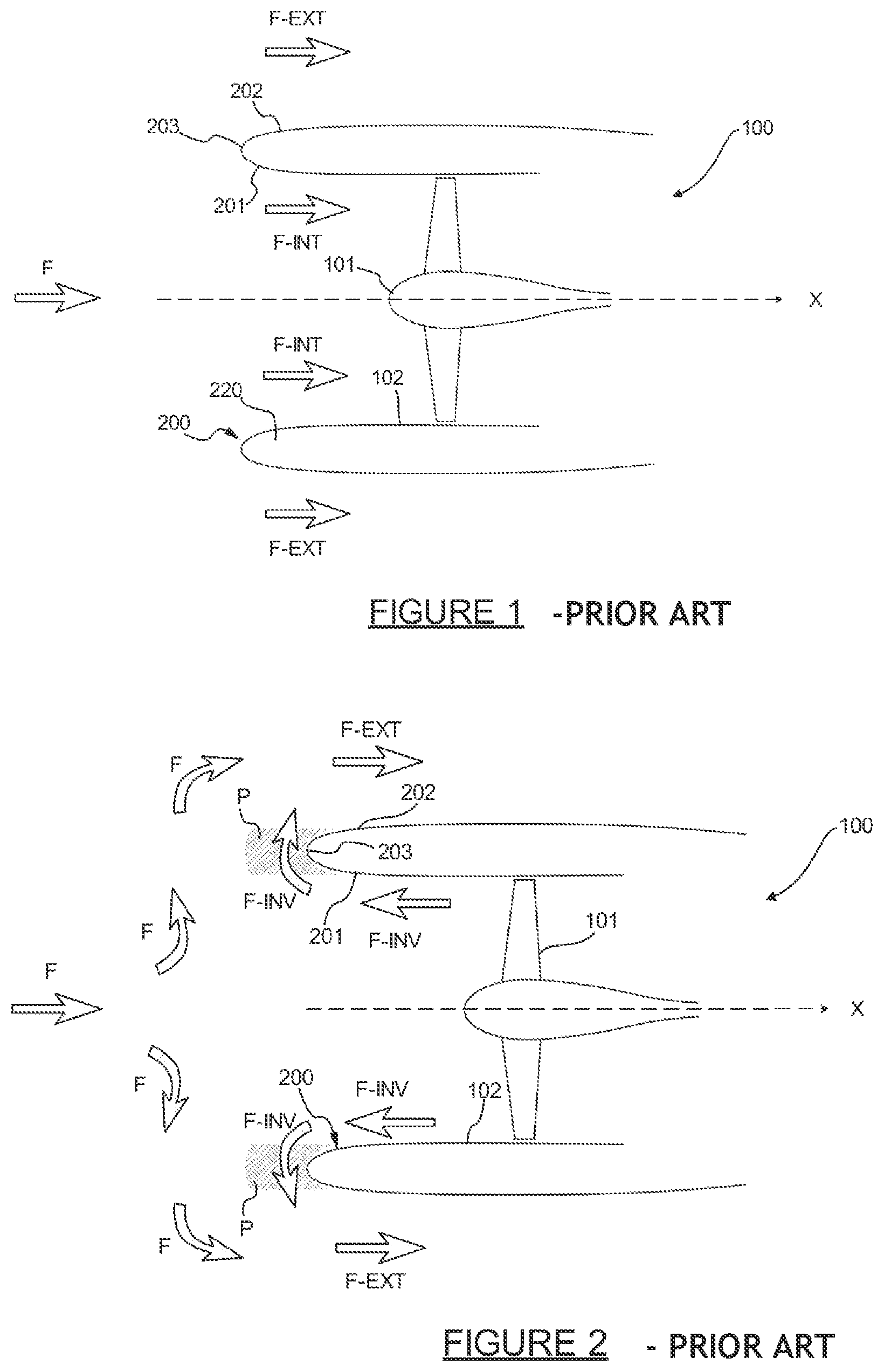 Patent US12134983 — Process for using an air input of a turboreactor nacelle comprising an air input lip which comprises a portion which can be moved to promote a thrust inversion phase — Figure 1