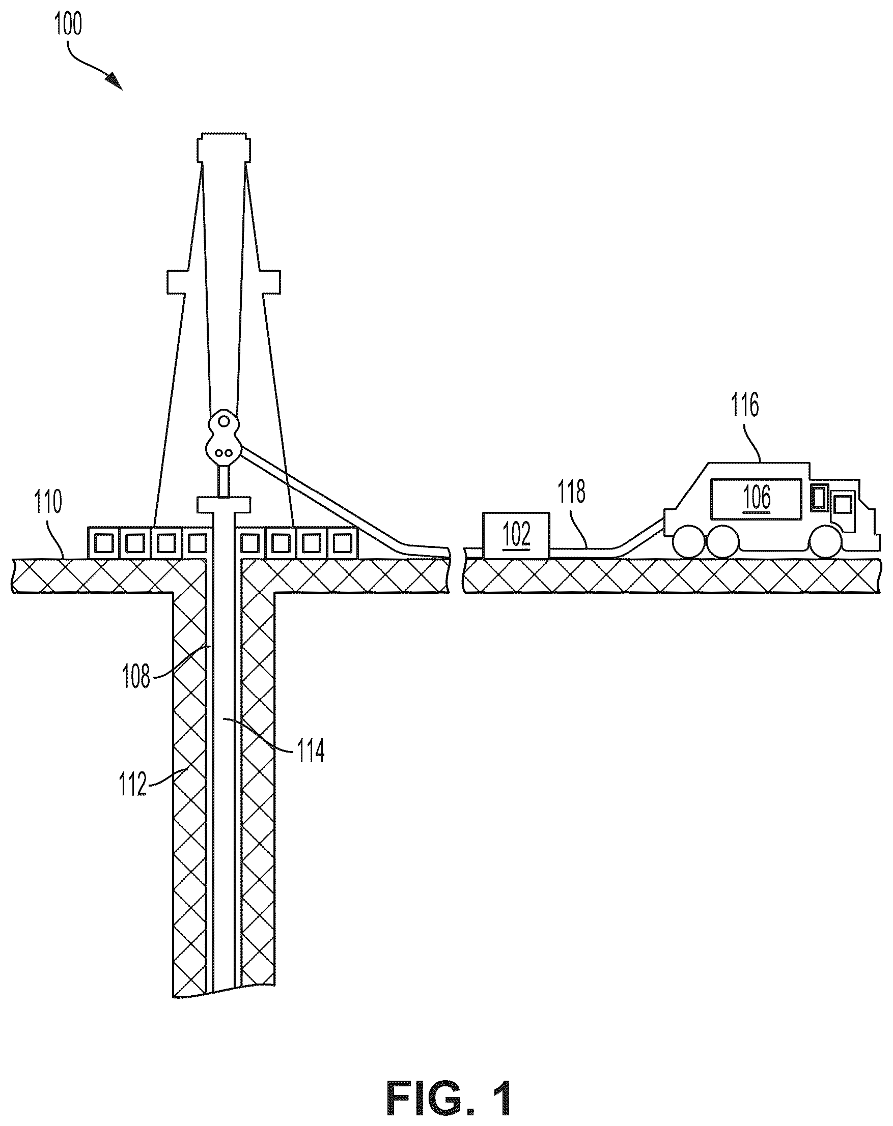 Patent US12134991 — Monitoring system for a gaseous fuel supply to an engine at a wellbore — Figure 1
