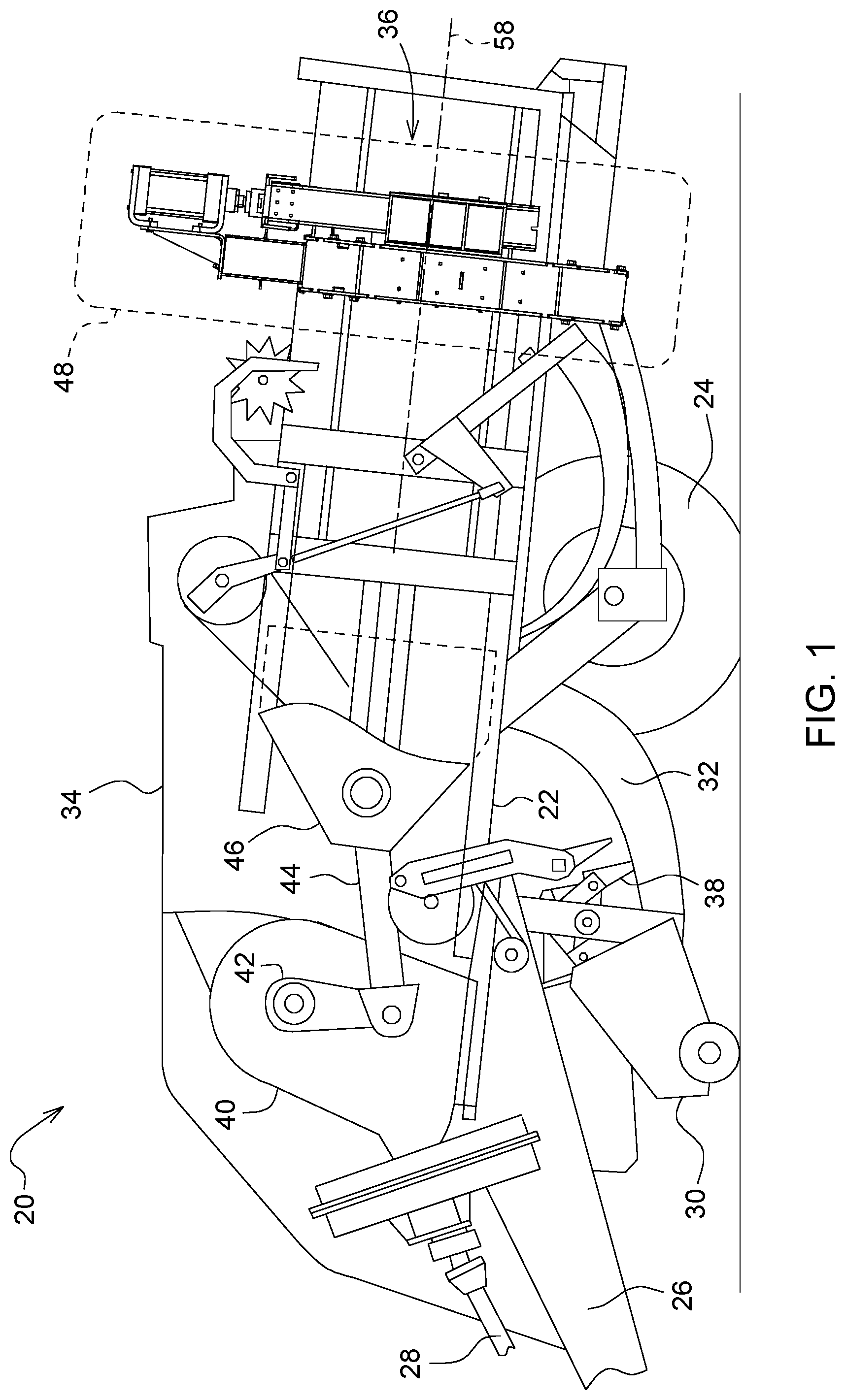 Patent US12137637 — Panel compression system for baler implement — Figure 1
