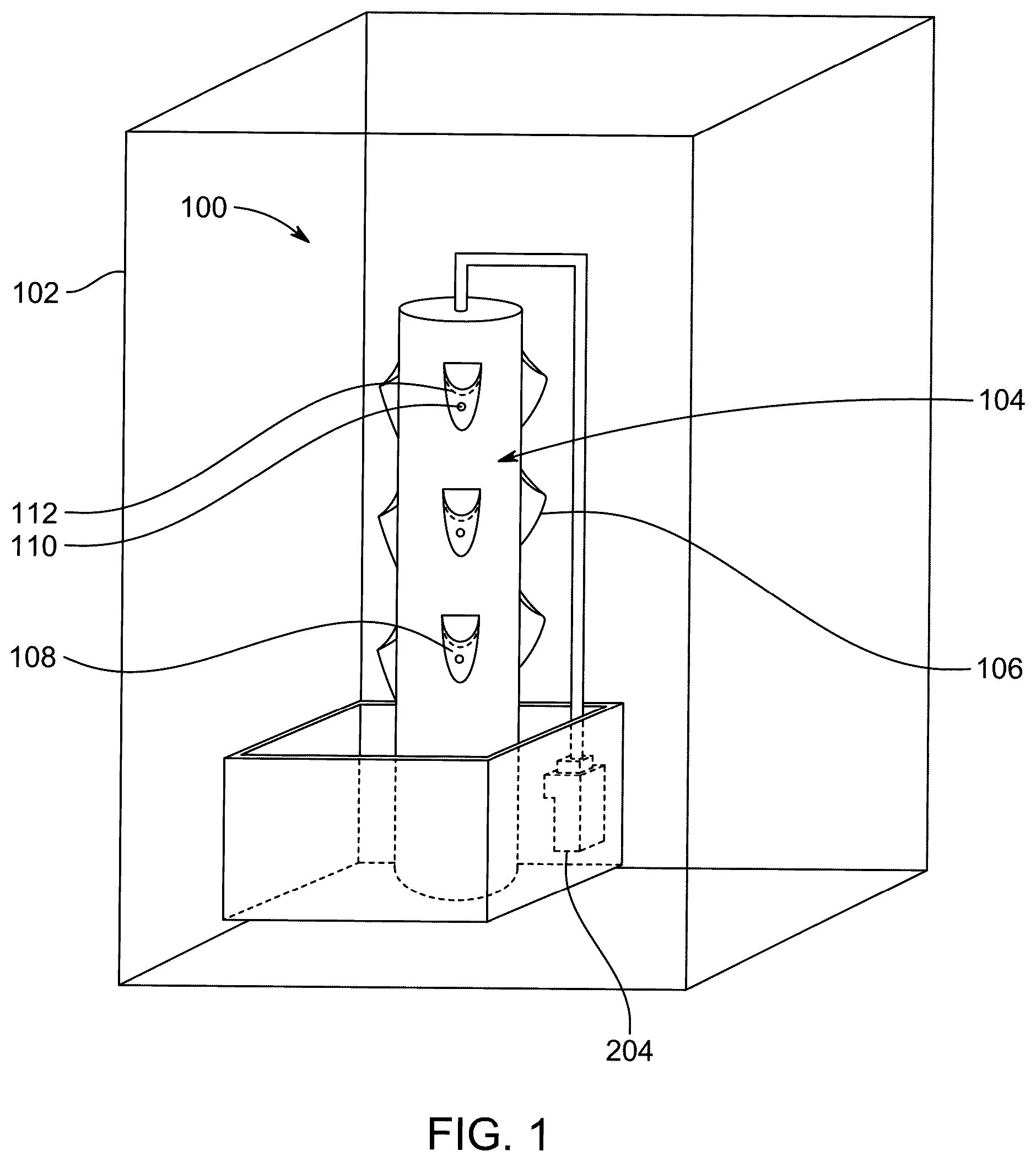Patent US12137643 — Vertical farming apparatus — Figure 1