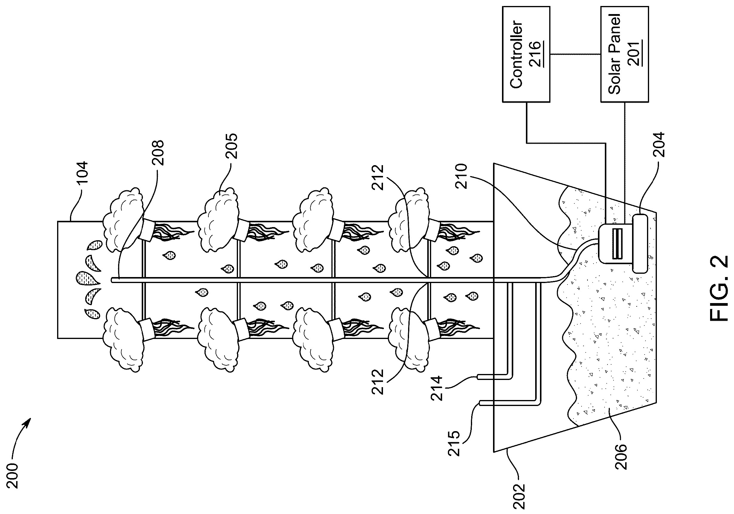 Patent US12137646 Figure 2 – Tower garden for vertical farming