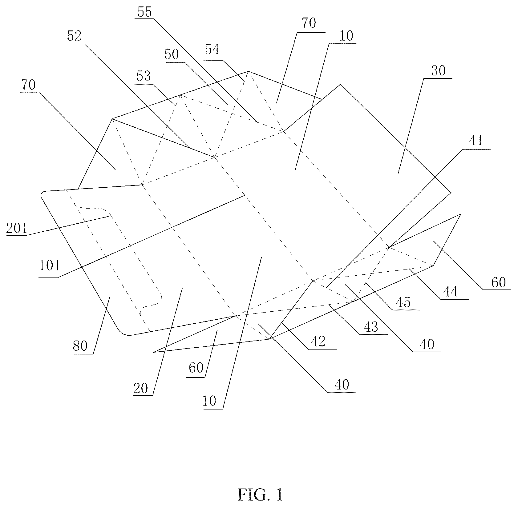 Patent US12137667 — Foldable litter box and litter box with variable volume — Figure 1