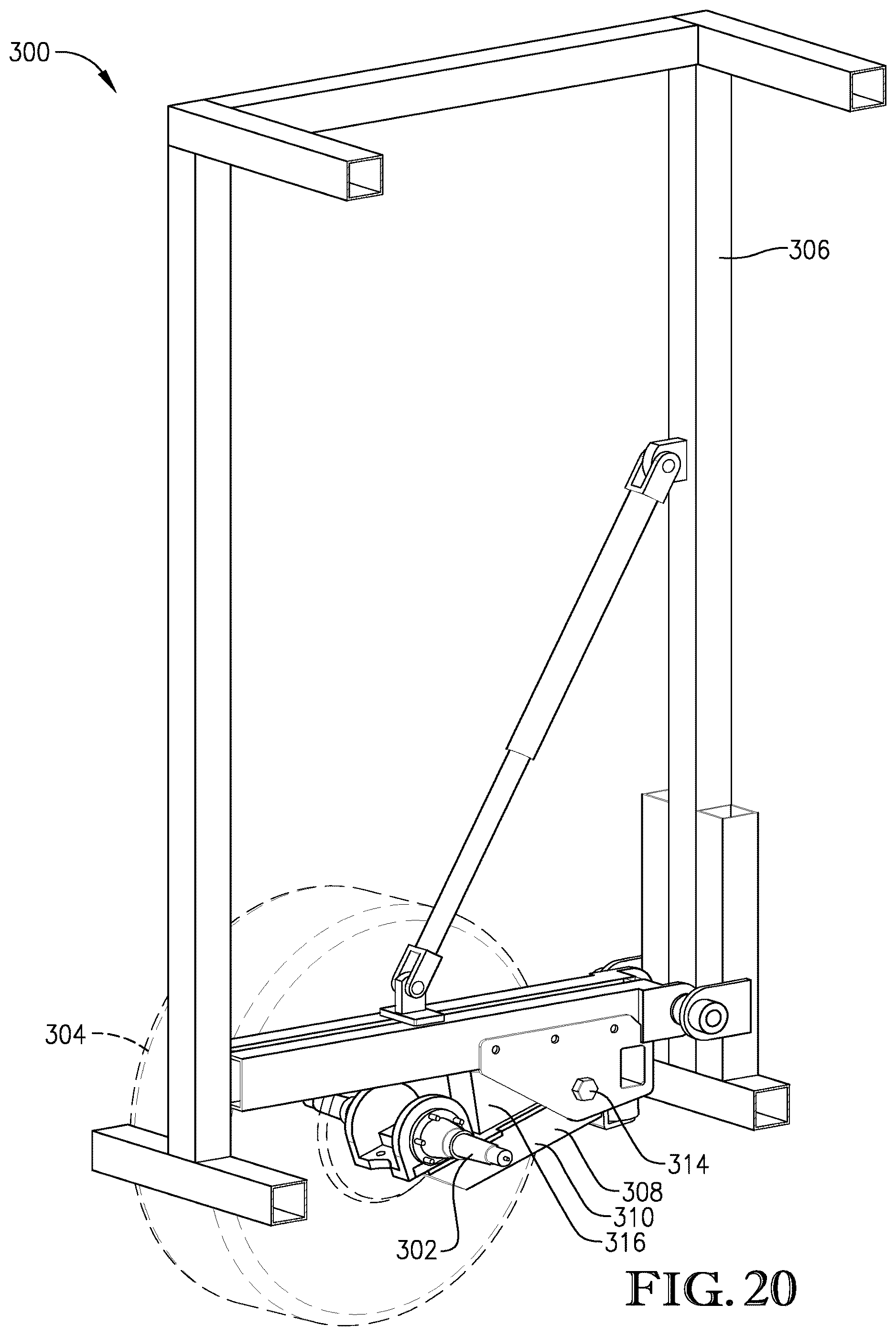 Patent US12137672 Figure 19 – Frame for portable panel assembly