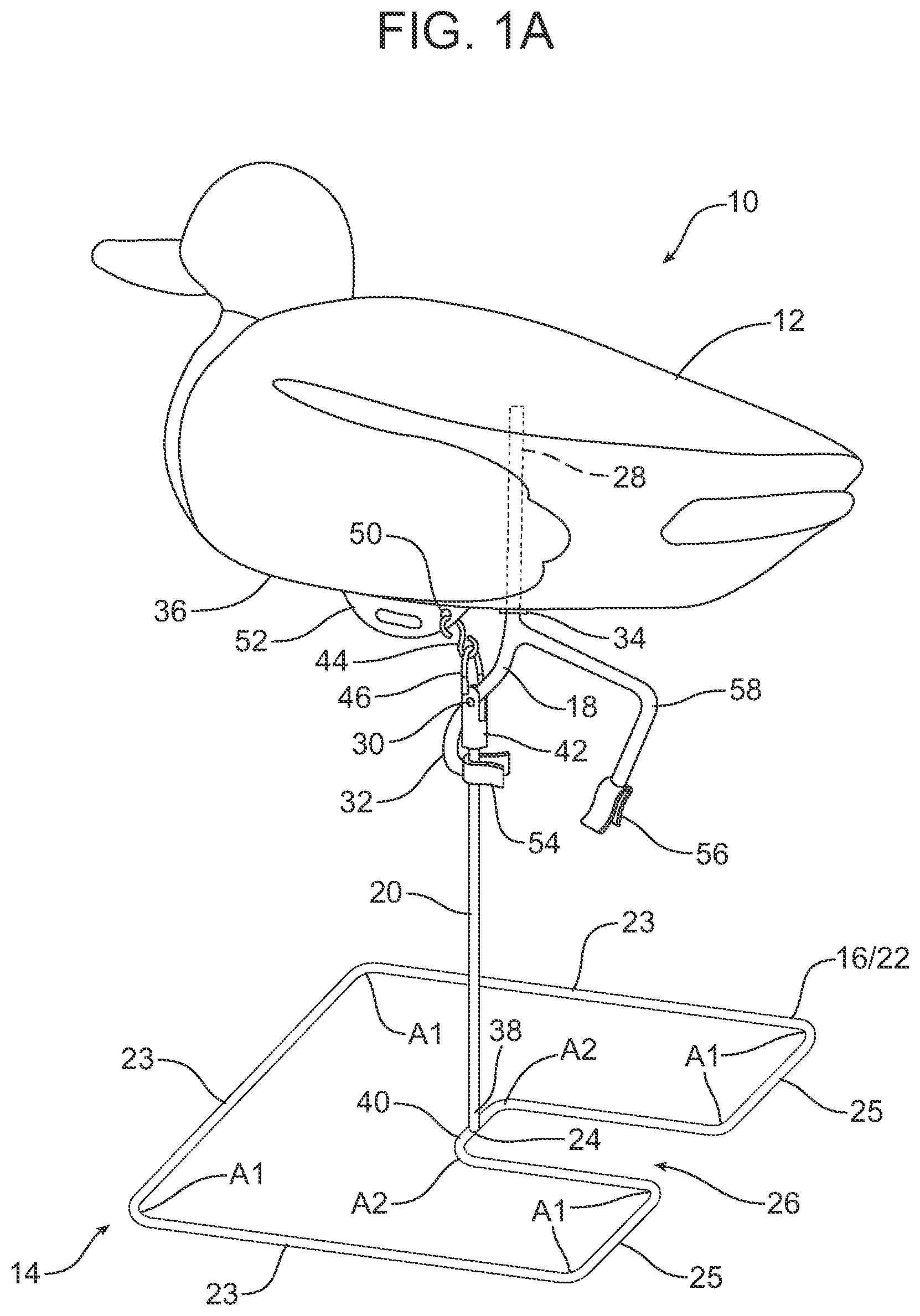 Patent US12137680 — Method of carrying a plurality of duck decoys — Figure 1