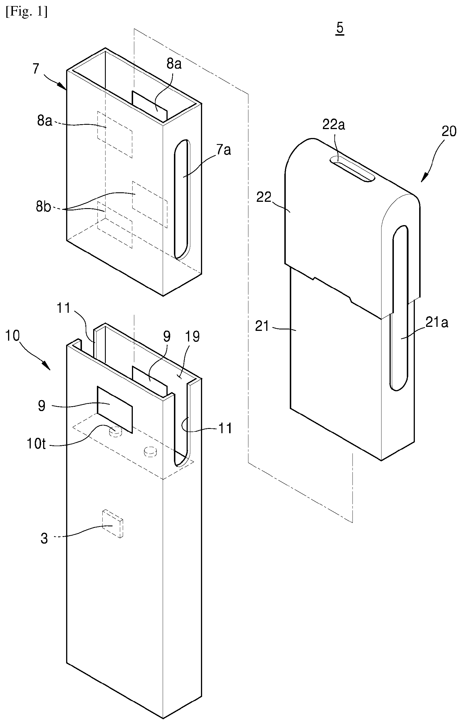 Patent US12137744 — Aerosol generating device — Figure 1