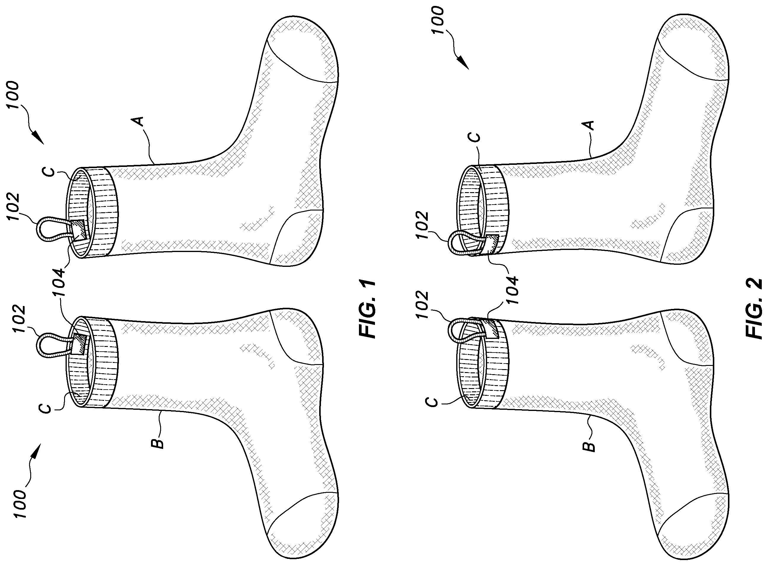 Patent US12137752 — Sock pairing system — Figure 1