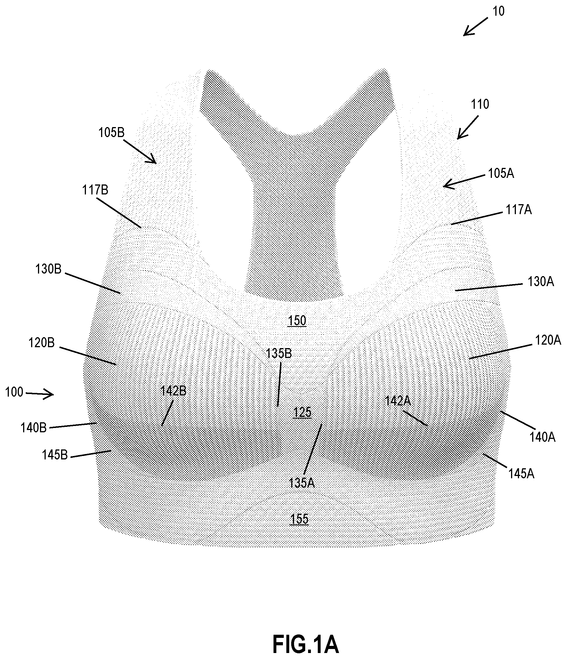 Patent US12137753 — Athletic bra — Figure 1
