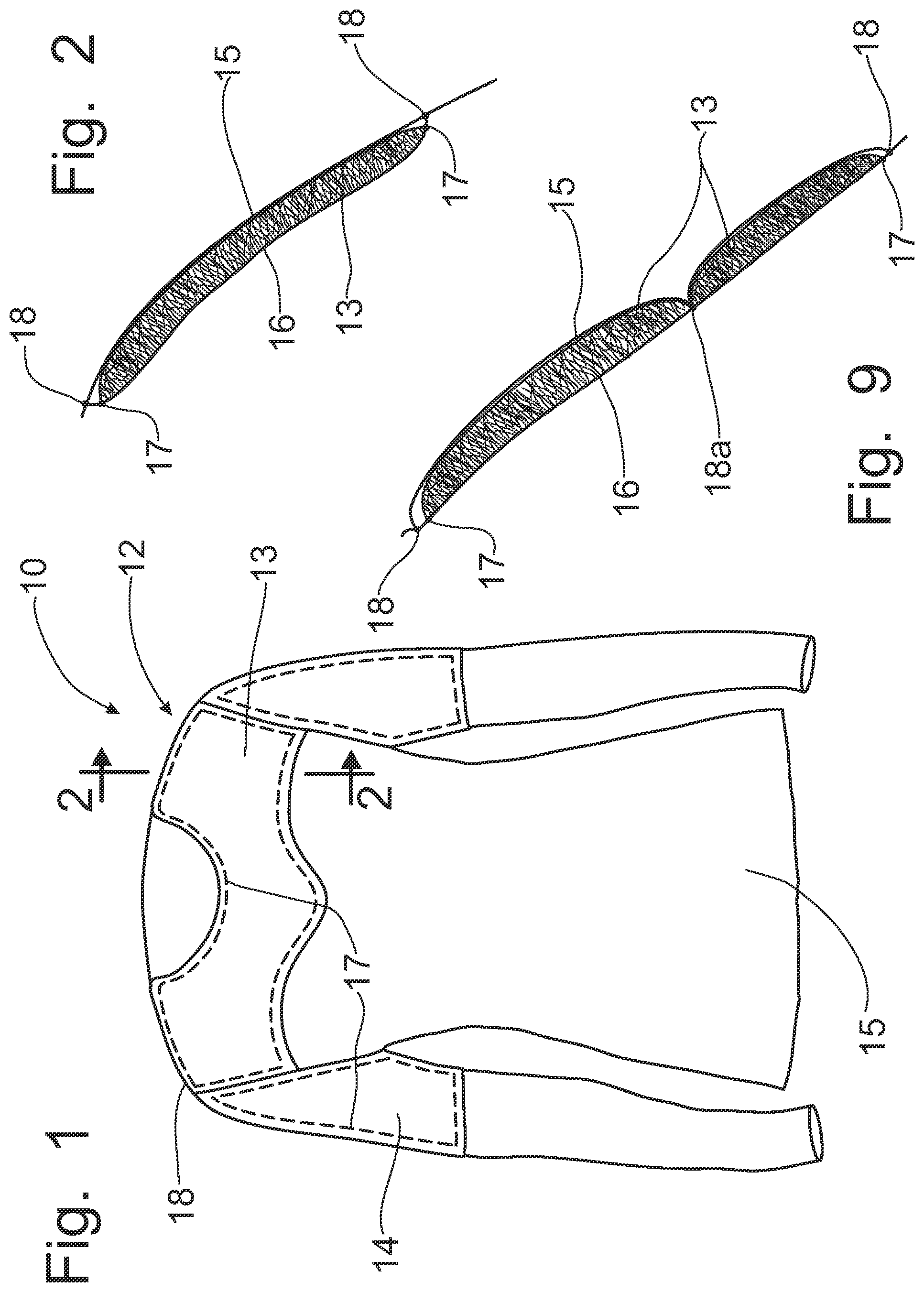 Patent US12137757 Figure 1 – Shirt with padded upper torso