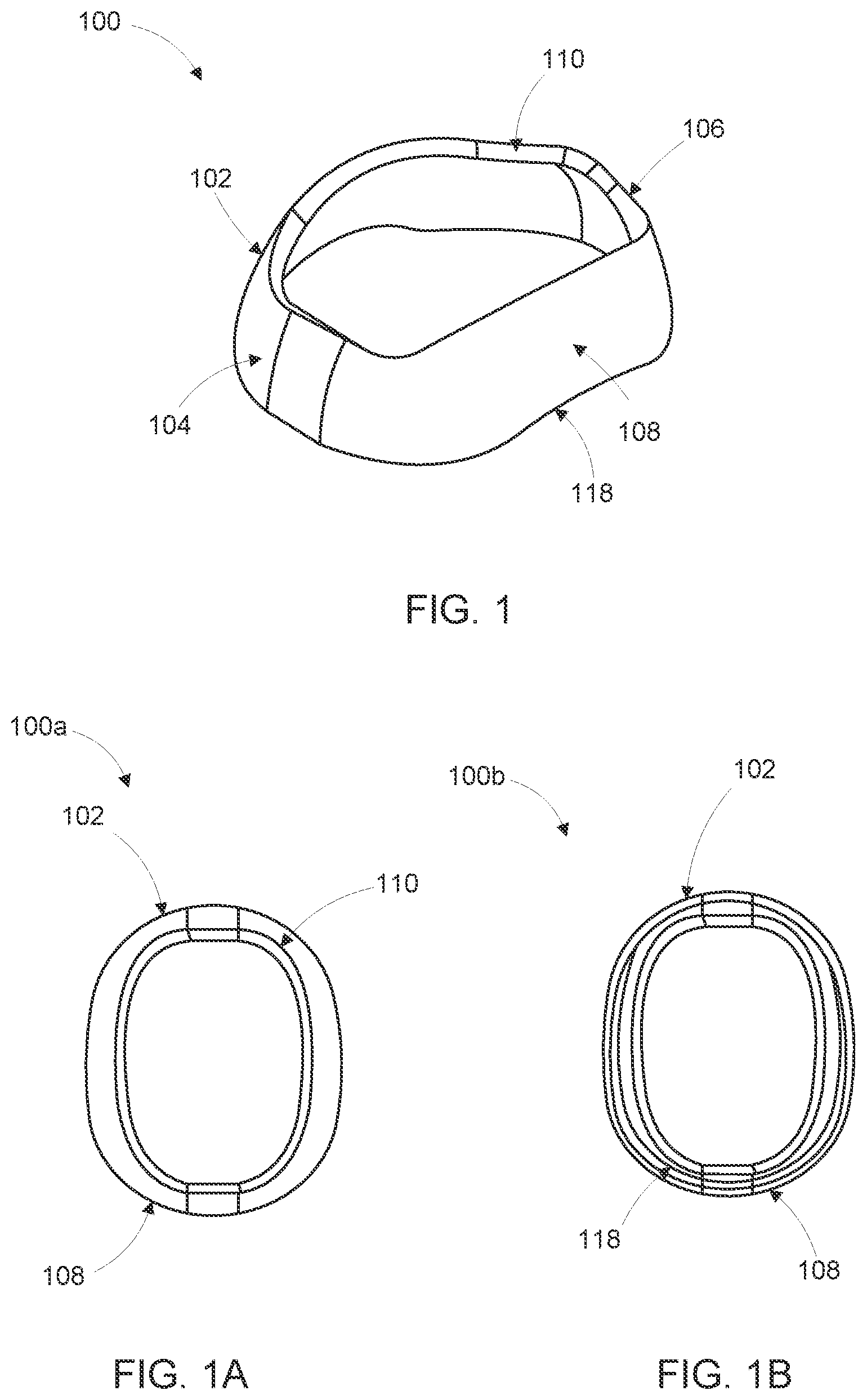 Patent US12137764 — Protective band for ballistic helmets — Figure 1