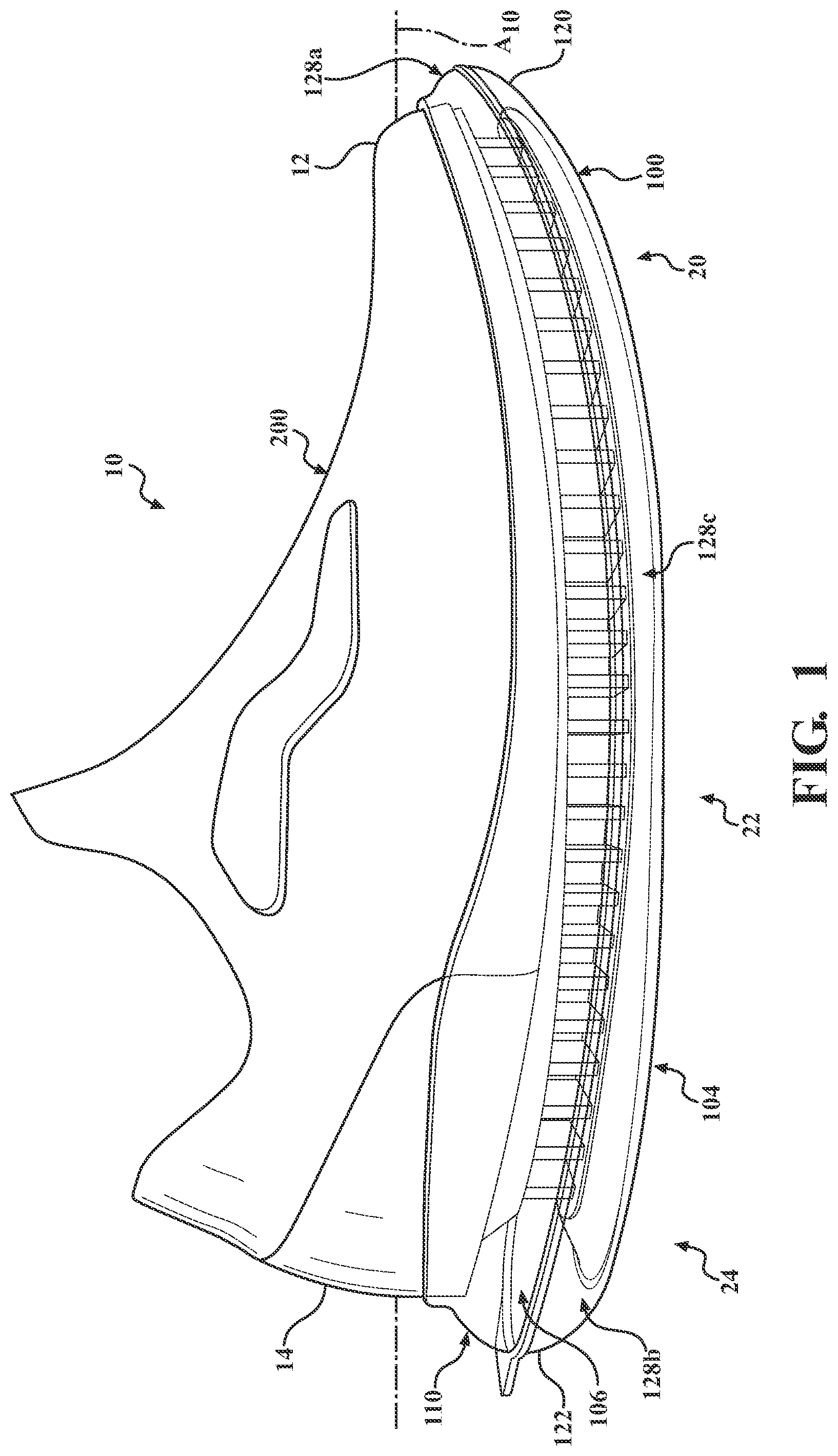 Patent US12137769 Figure 1 – Sole structure for article of footwear