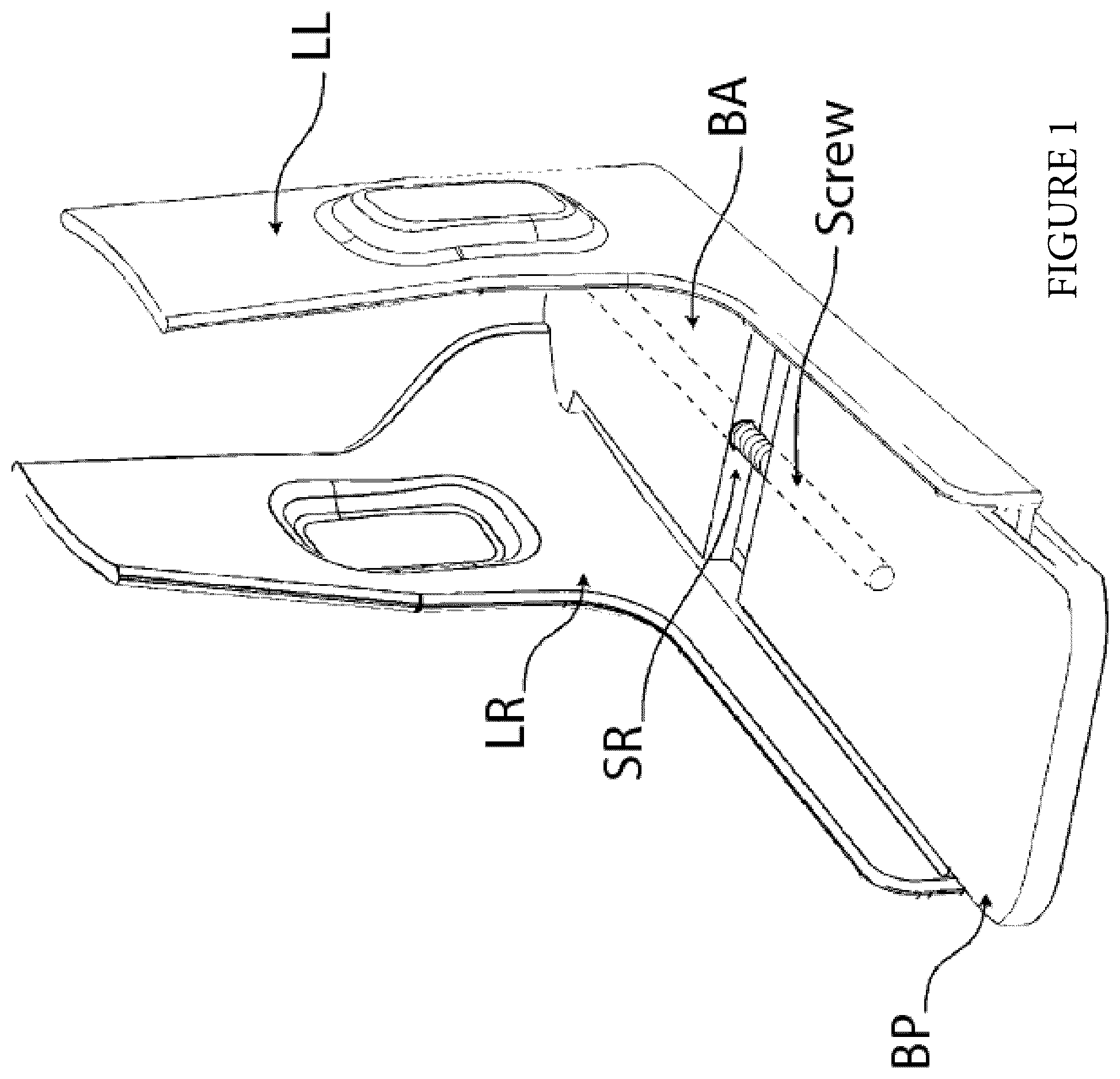Patent US12137770 — Width-and length-adjustable boot — Figure 1