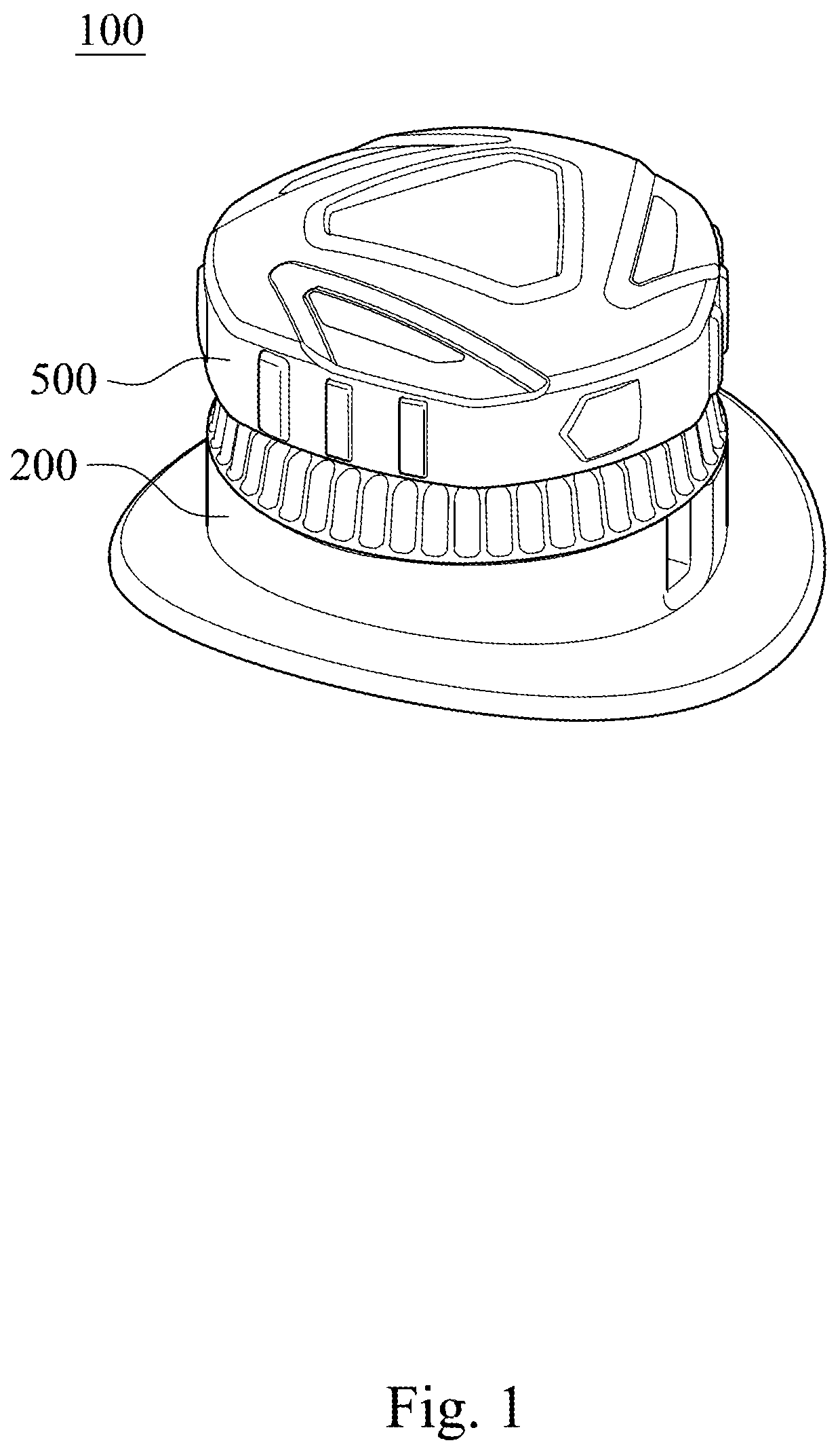 Patent US12137773 — Fastening device — Figure 1