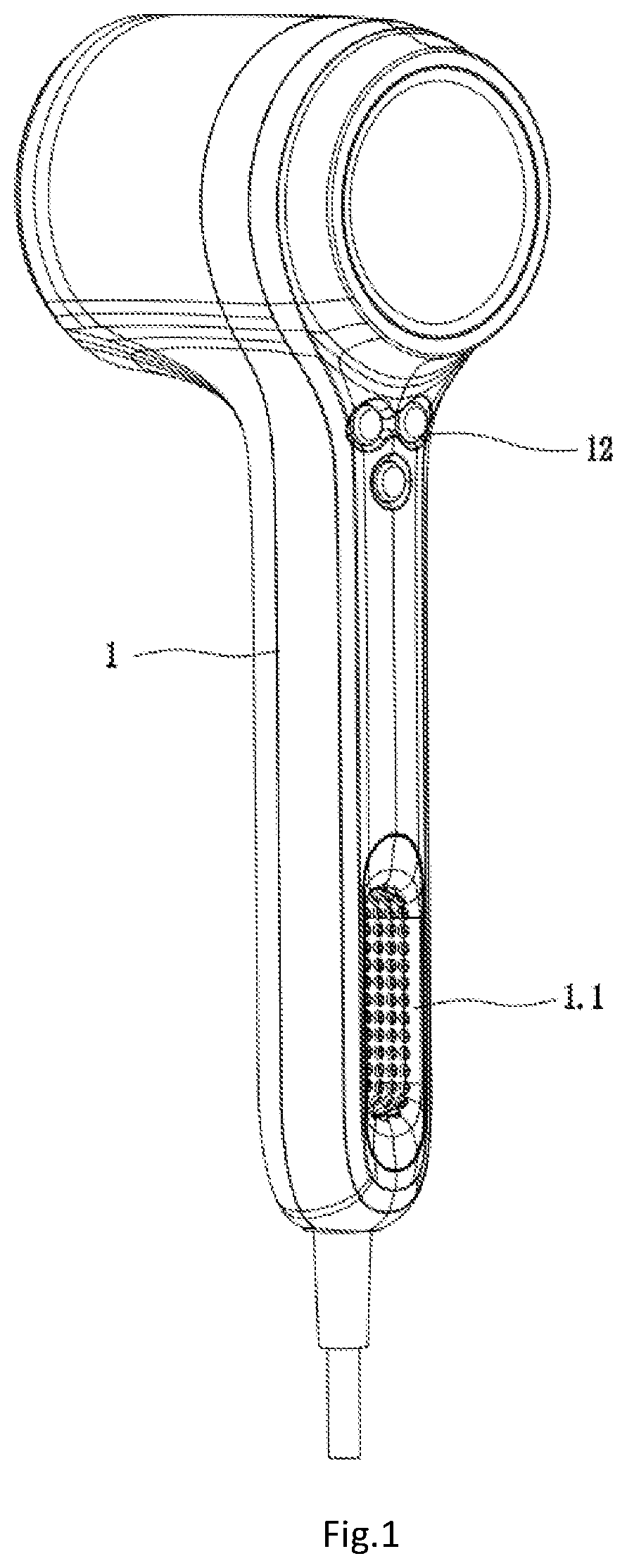 Patent US12137784 — Amplification type hair dryer — Figure 1