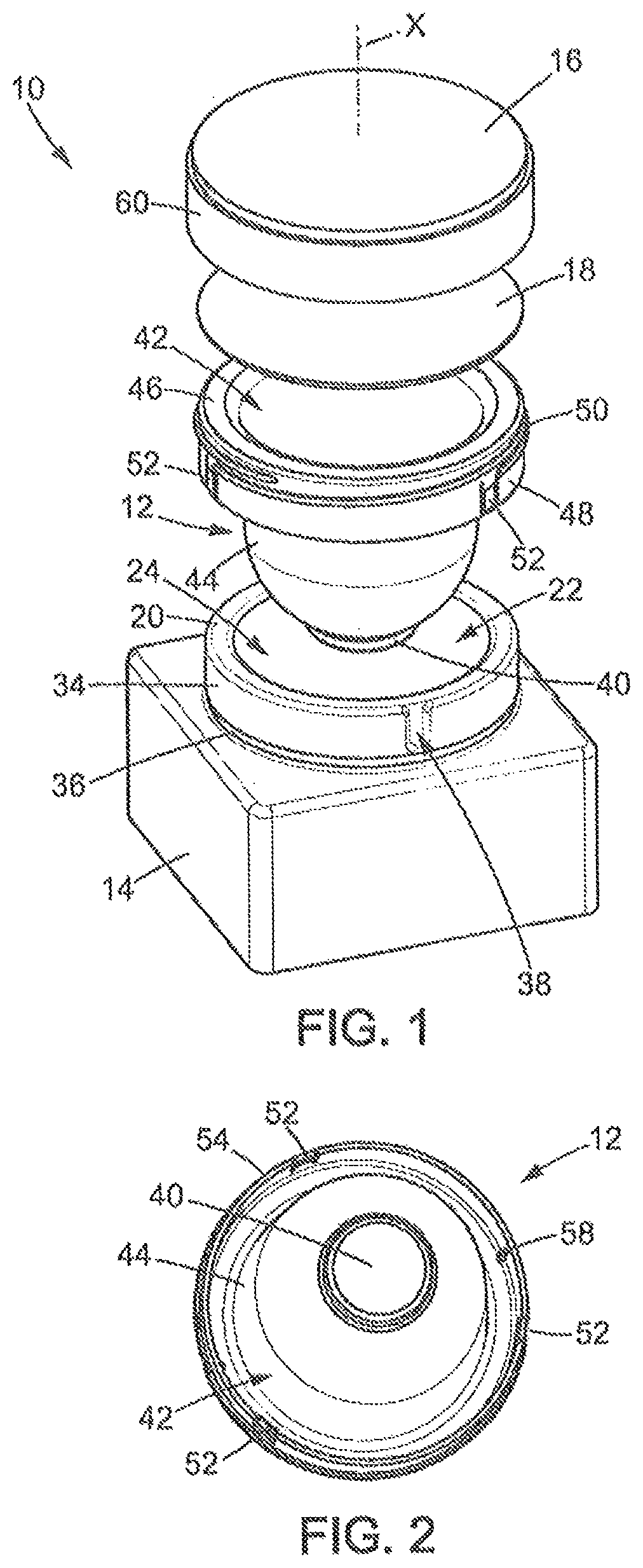 Patent US12137791 — Refillable device for packaging a cosmetic product — Figure 1