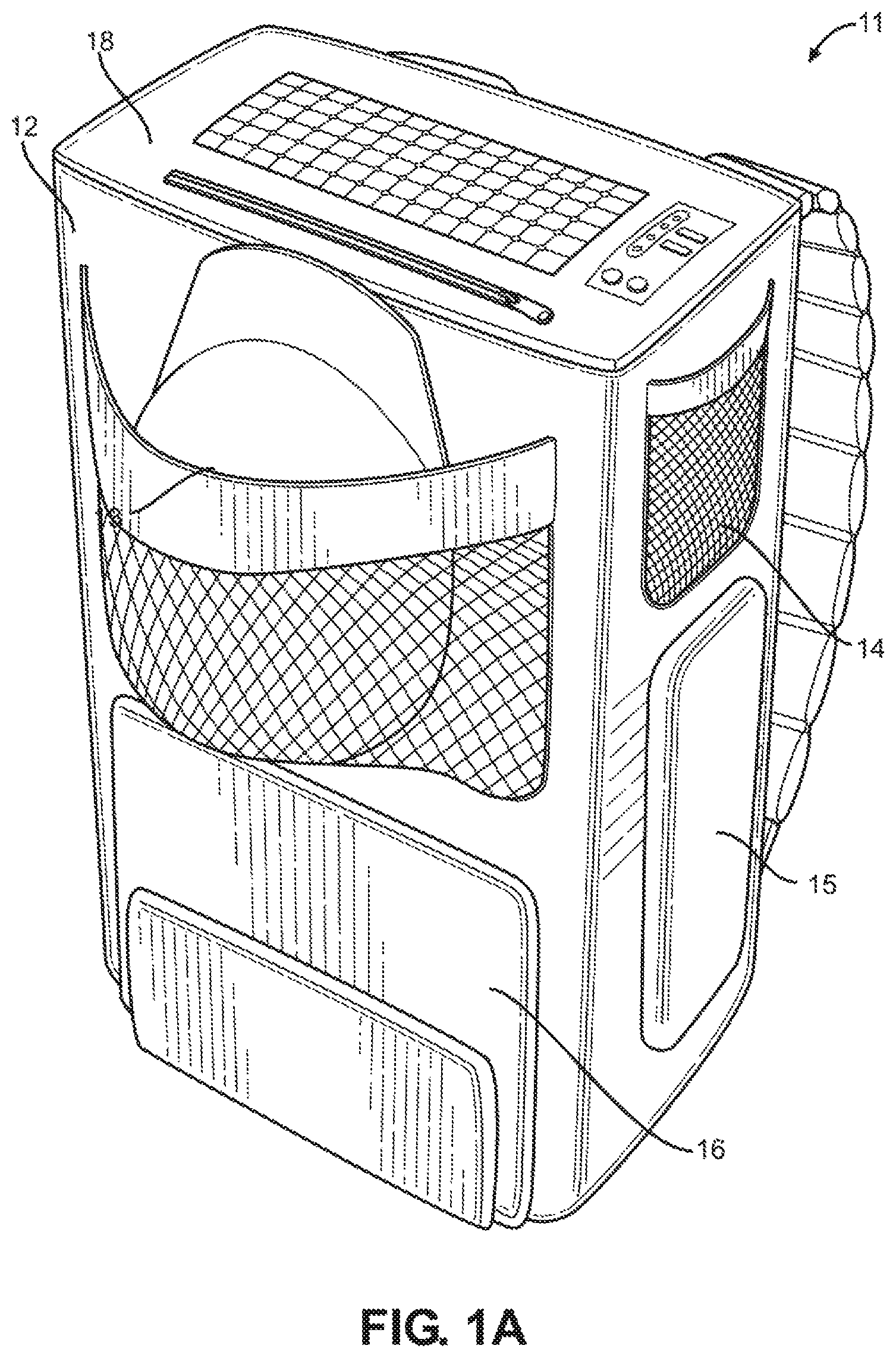 Patent US12137792 — Thermally insulated solar rechargeable backpack — Figure 1