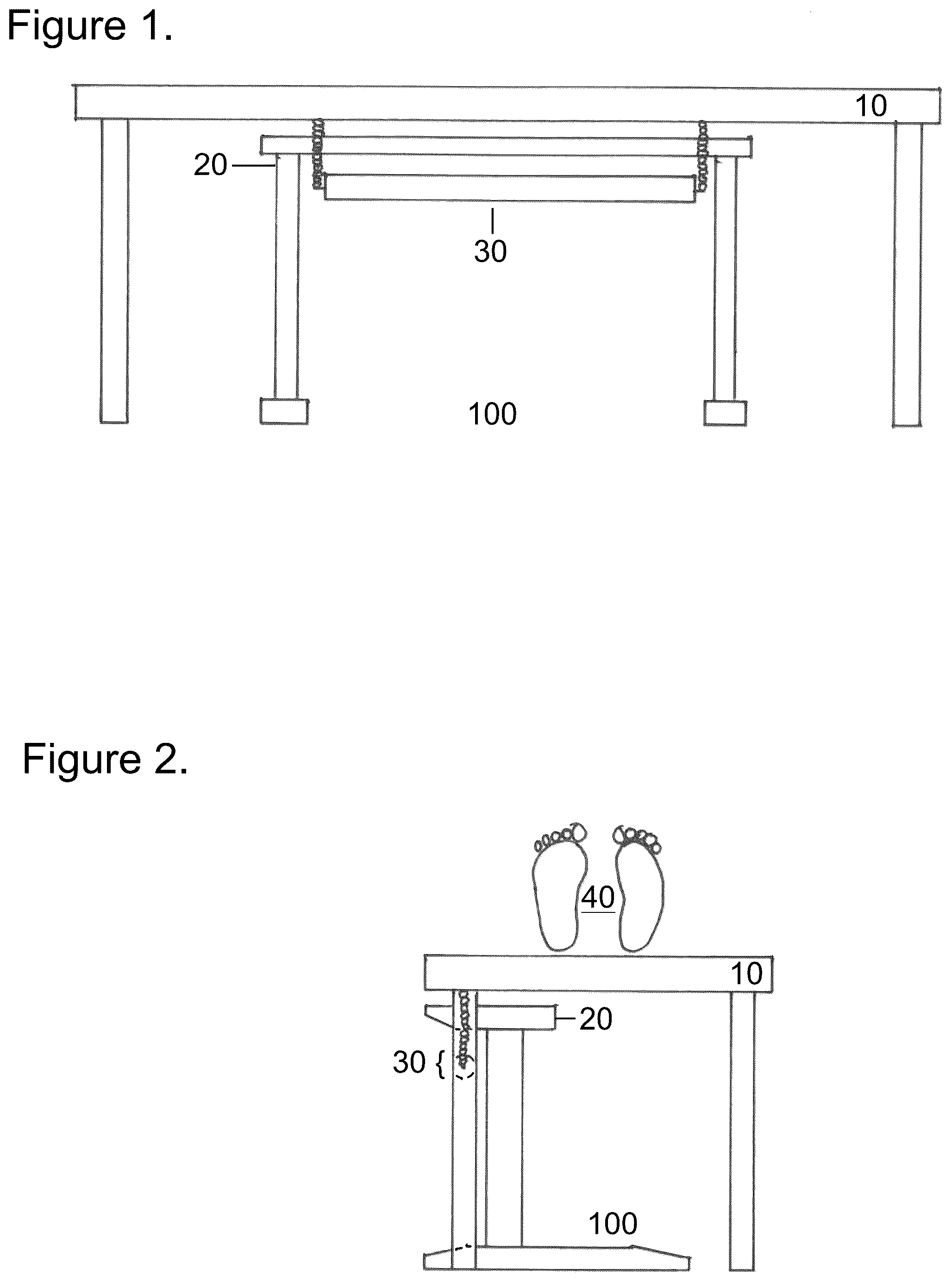 Patent US12137803 — Force transfer apparatus for massage and therapeutic bodywork table — Figure 1