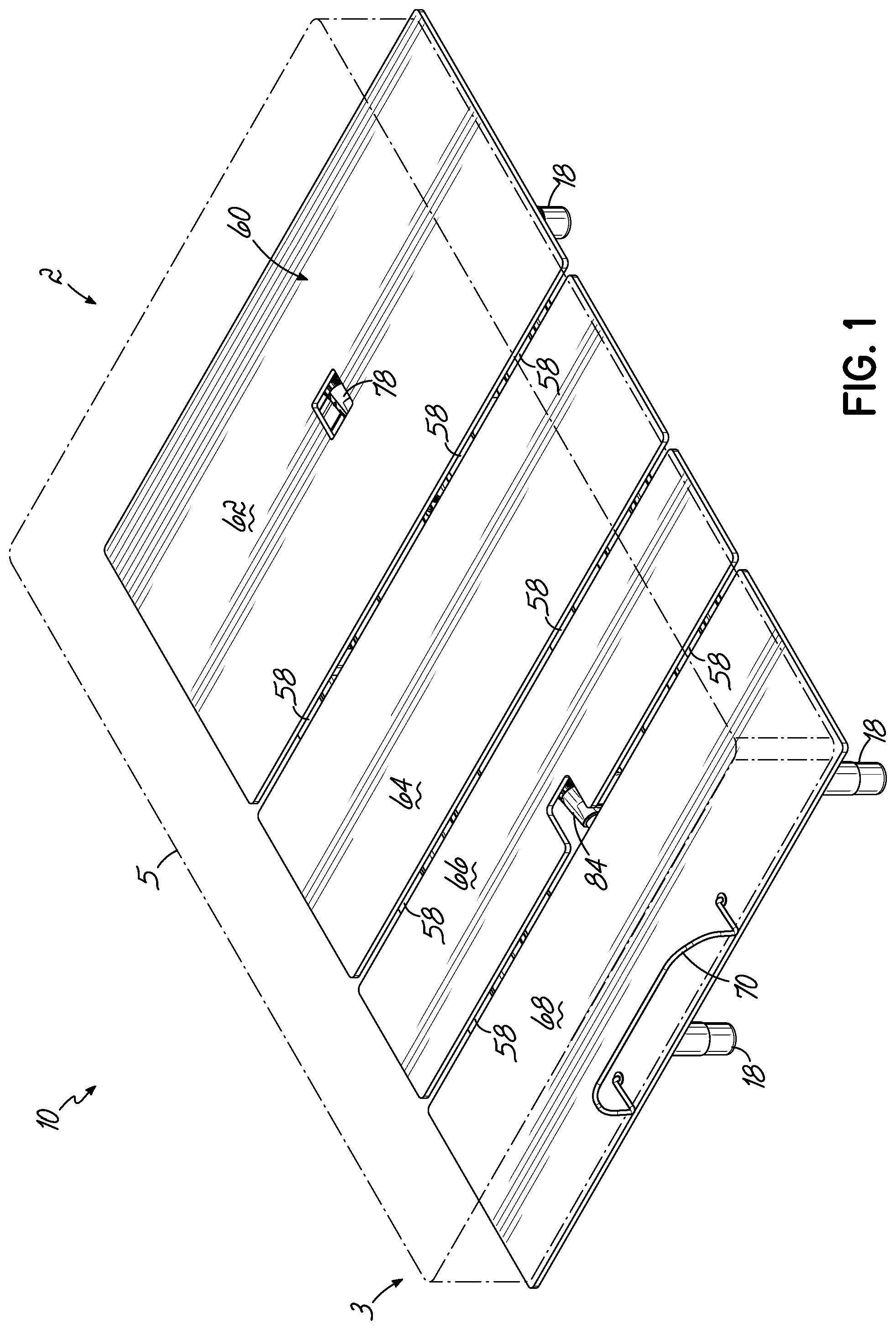 Patent US12137809 — Adjustable bed base with incline/decline feature — Figure 1