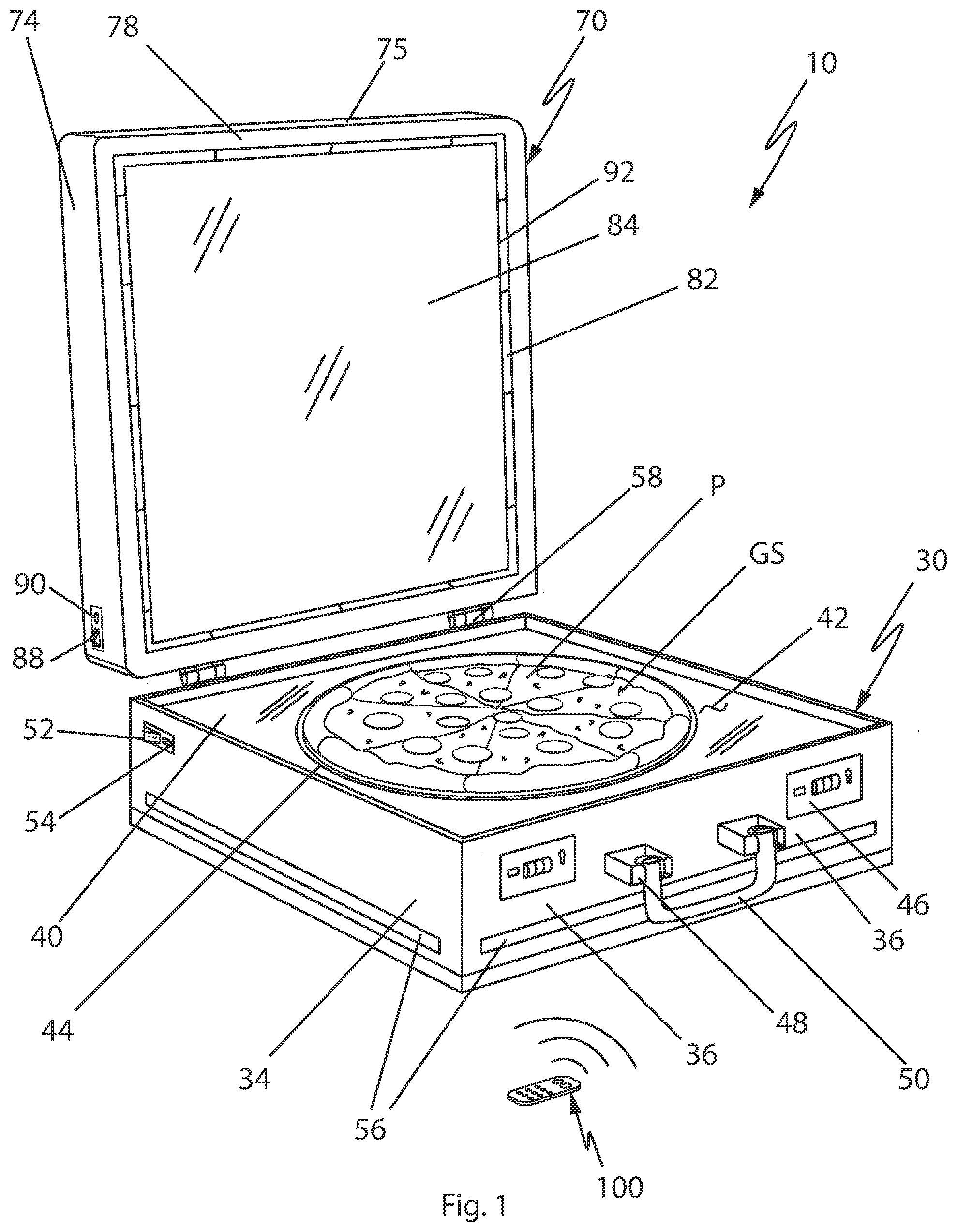 Patent US12137823 — Pizza display case — Figure 1