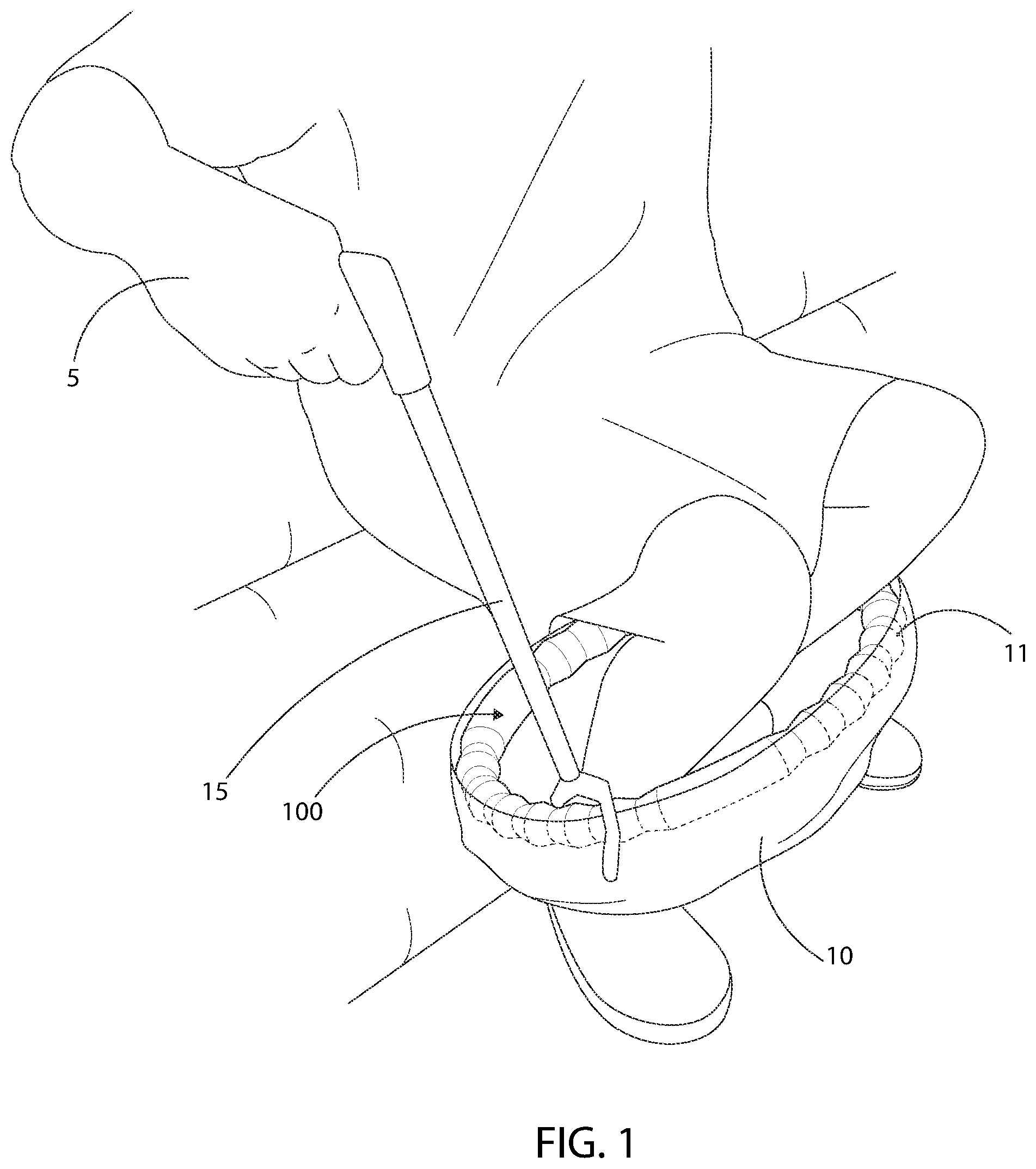 Patent US12137825 — Underwear donning device, system and method — Figure 1