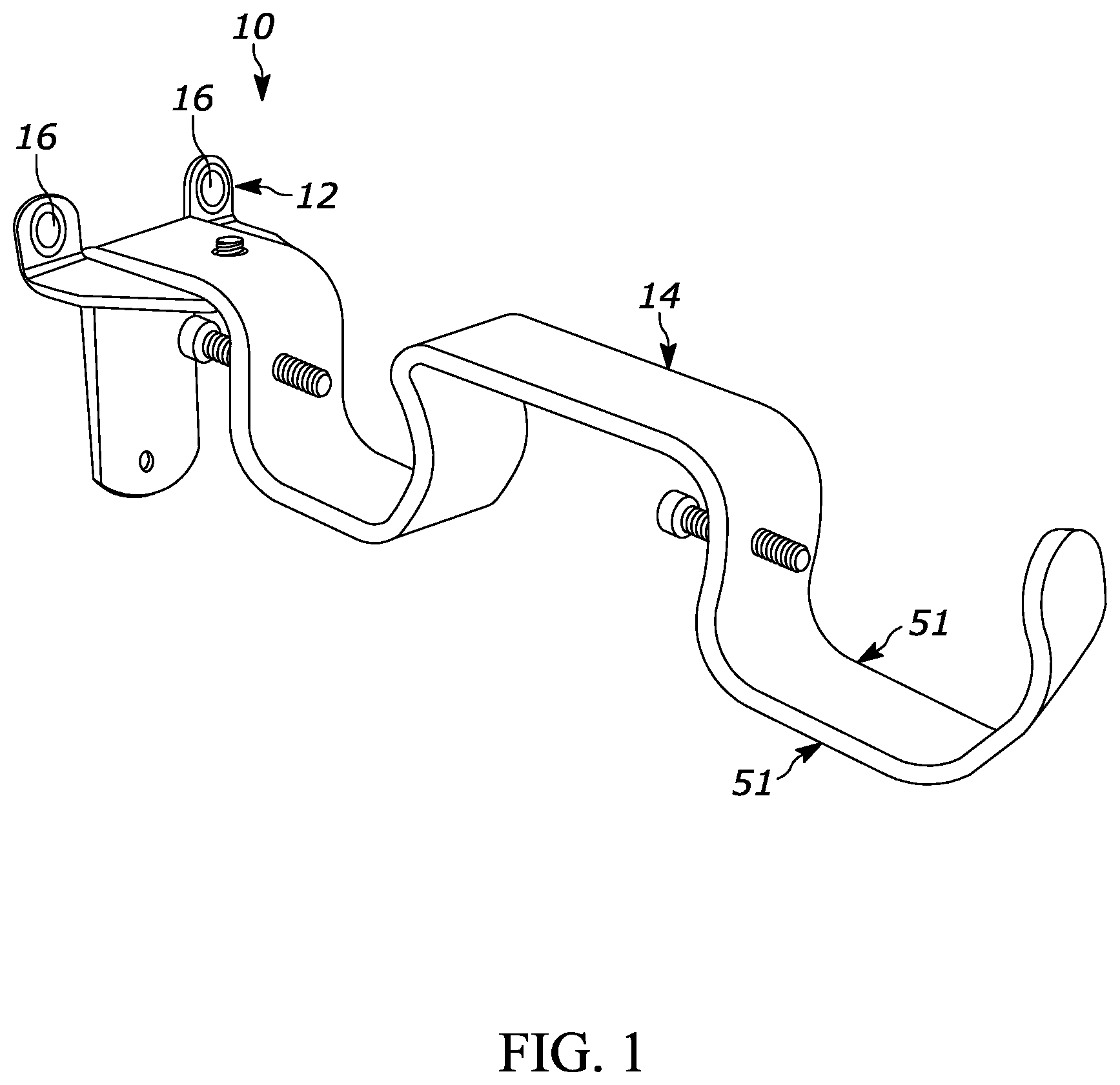 Patent US12137831 — Bracket for surface mounting — Figure 1