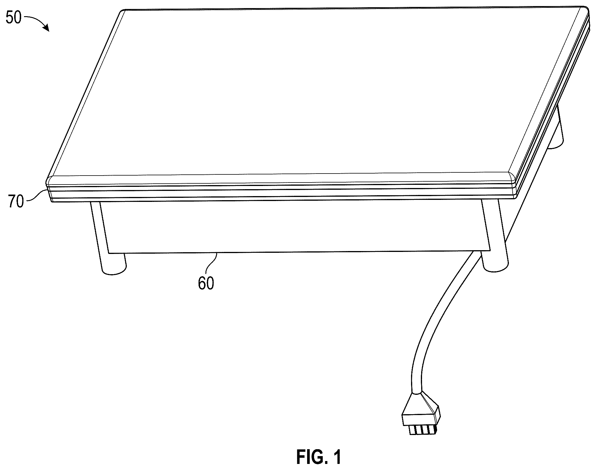 Patent US12137848 — Bathing installation user interface panel with large active display area — Figure 1
