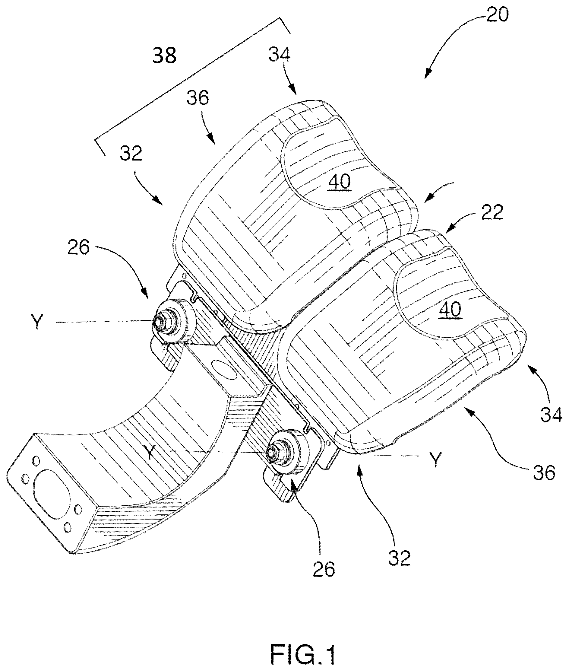 Patent US12137849 — Multi position foot rest — Figure 1