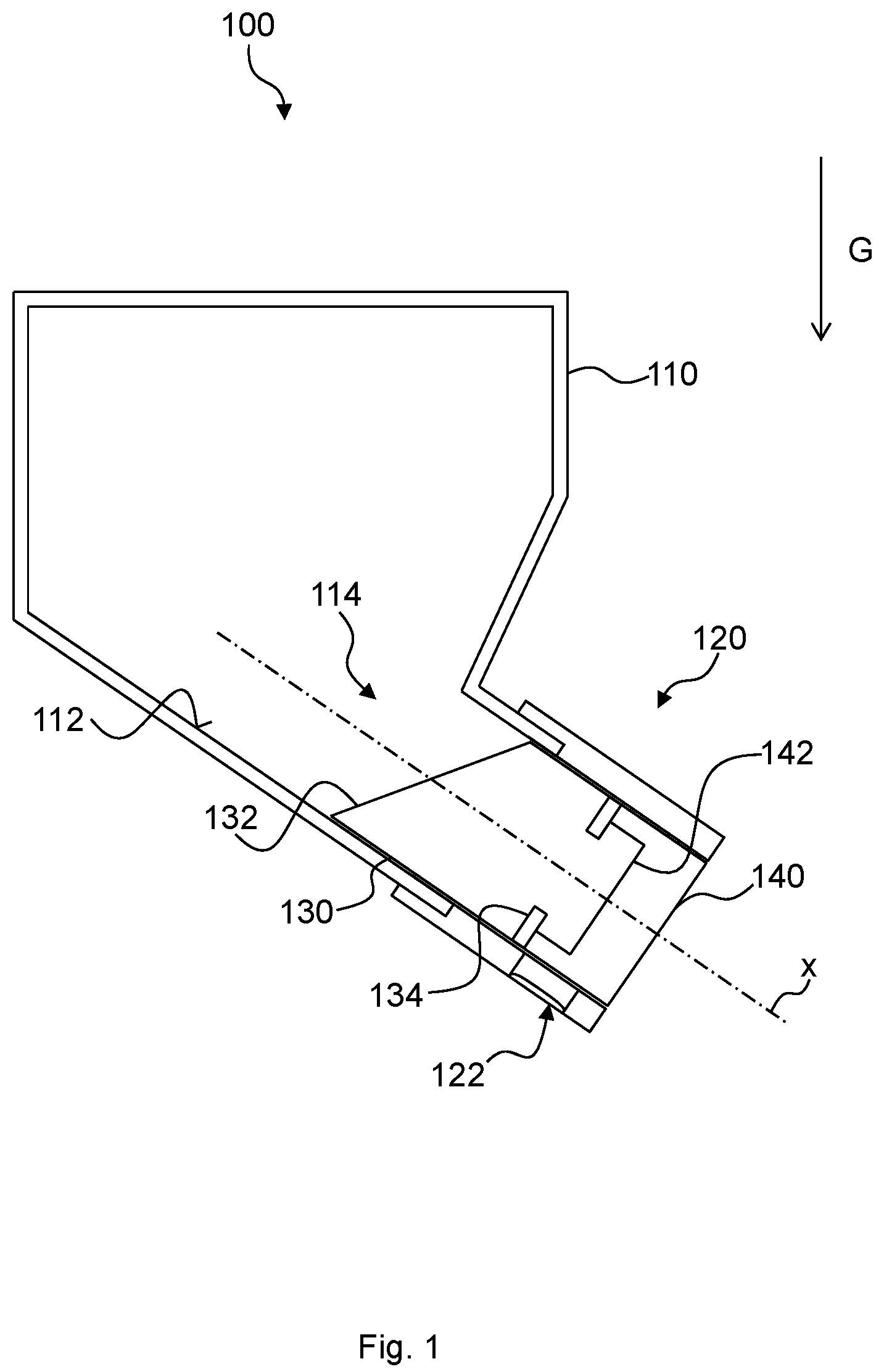 Patent US12137861 — Dosing unit and water-bearing household appliance with an automatic dosing system — Figure 1