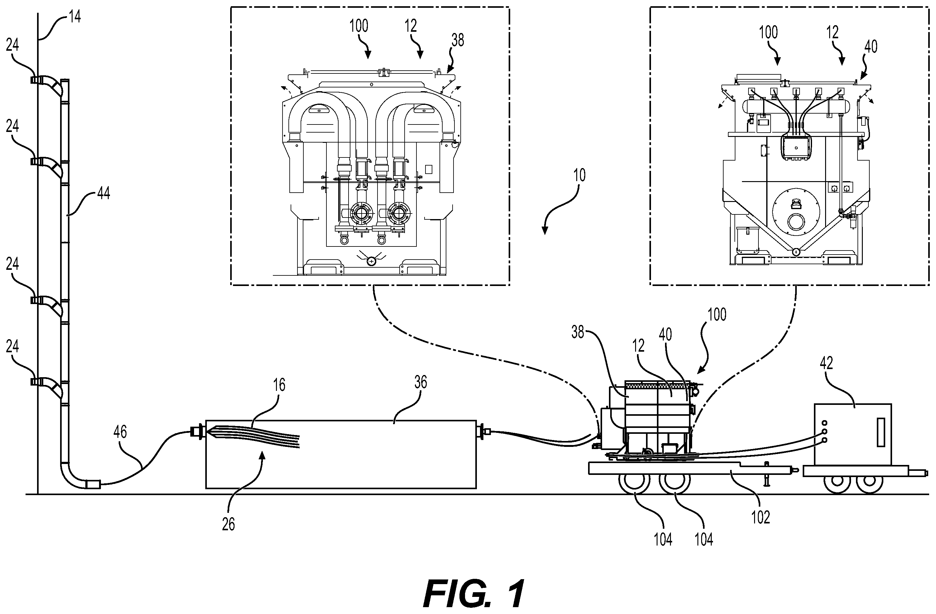 Patent US12137864 — Assemblies and methods for material extraction — Figure 1